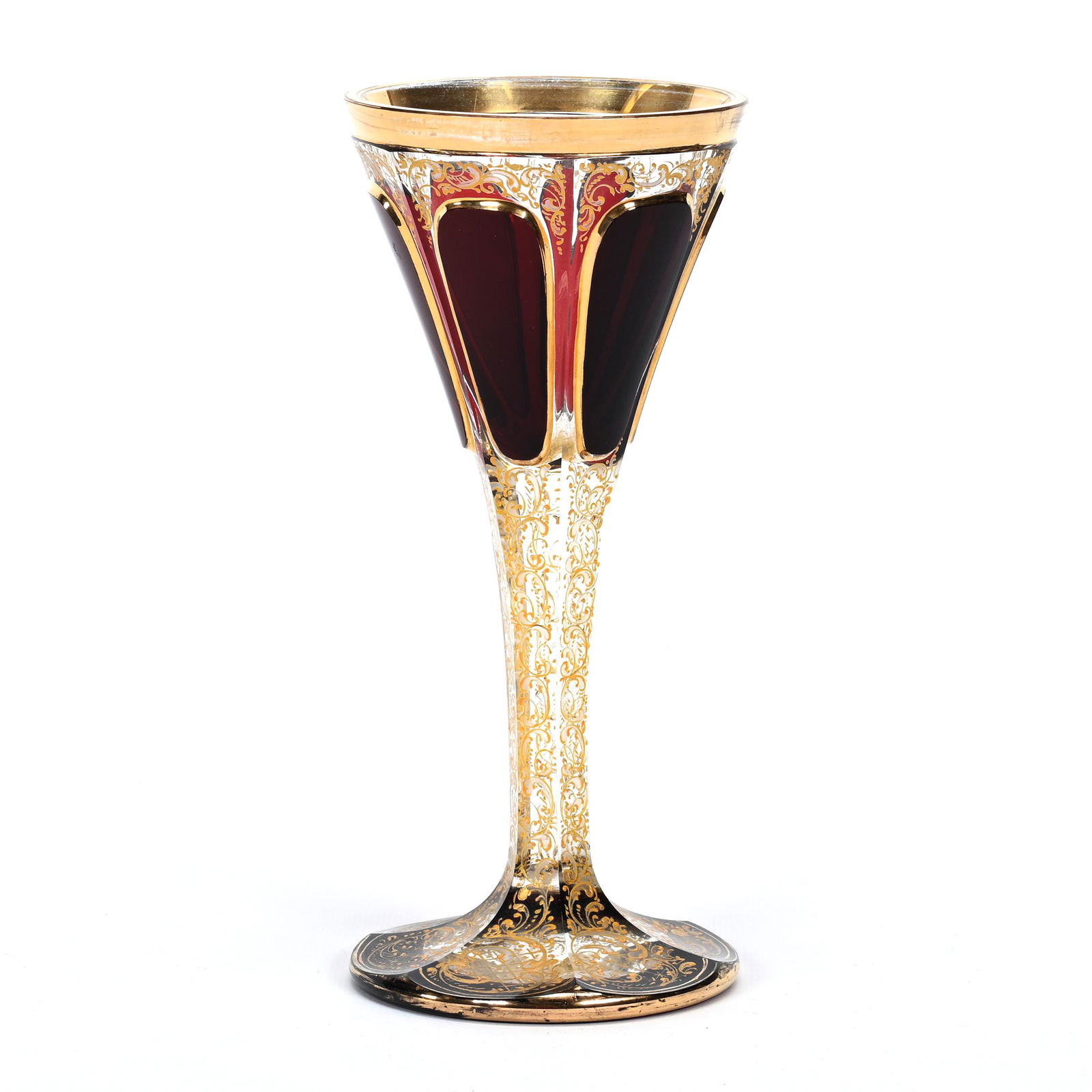 Toasting Champagne, Bohemian Art Glass (1 of 3)
