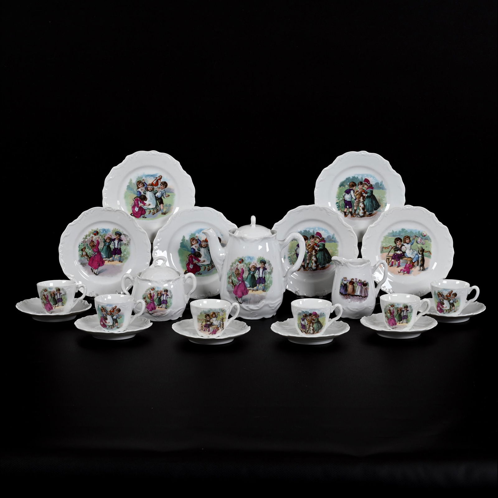 Child's Tea Set, Unmarked Germany, (21) Piece (1 of 4)
