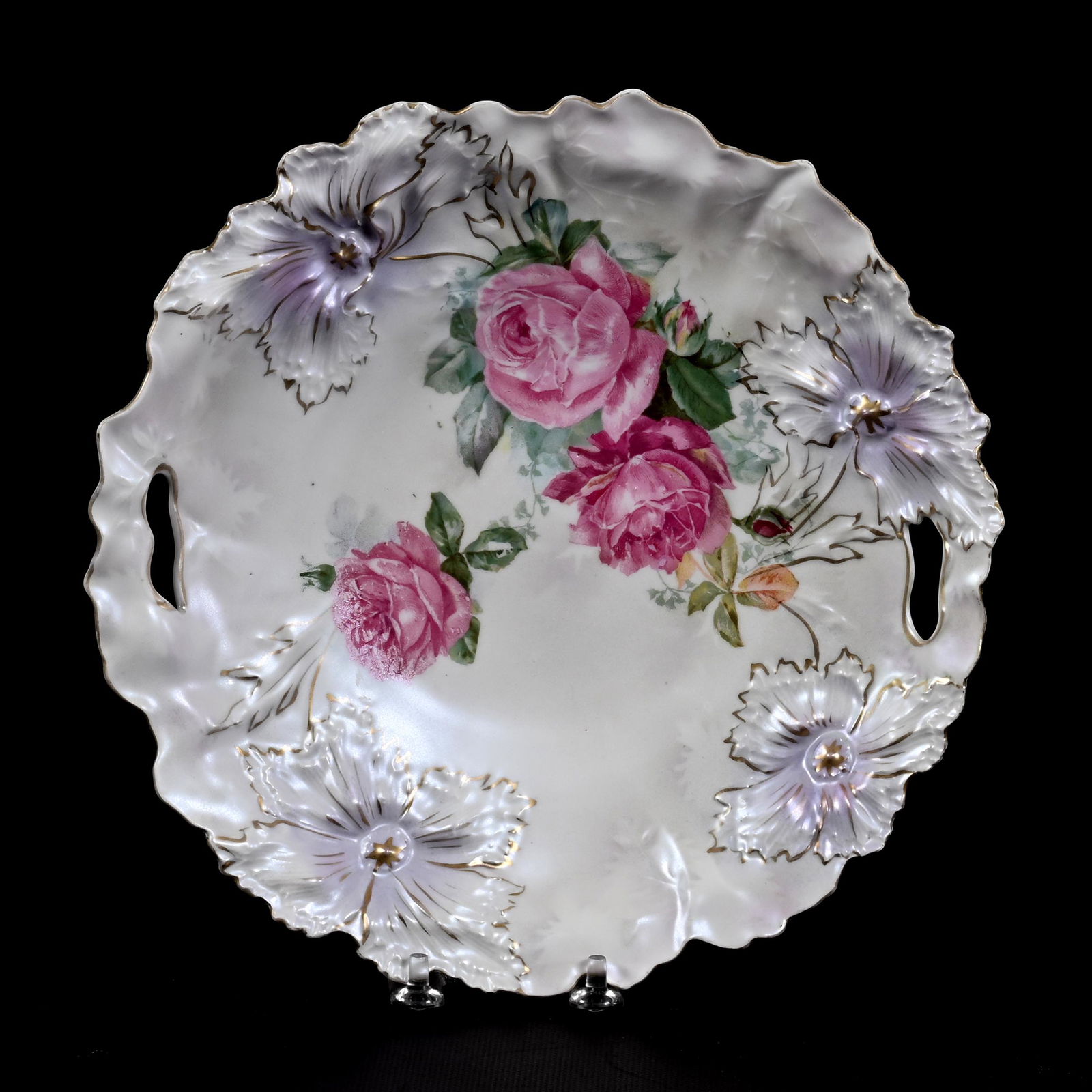 Cake Plate, Two Handles, Marked R.S. Prussia (1 of 2)