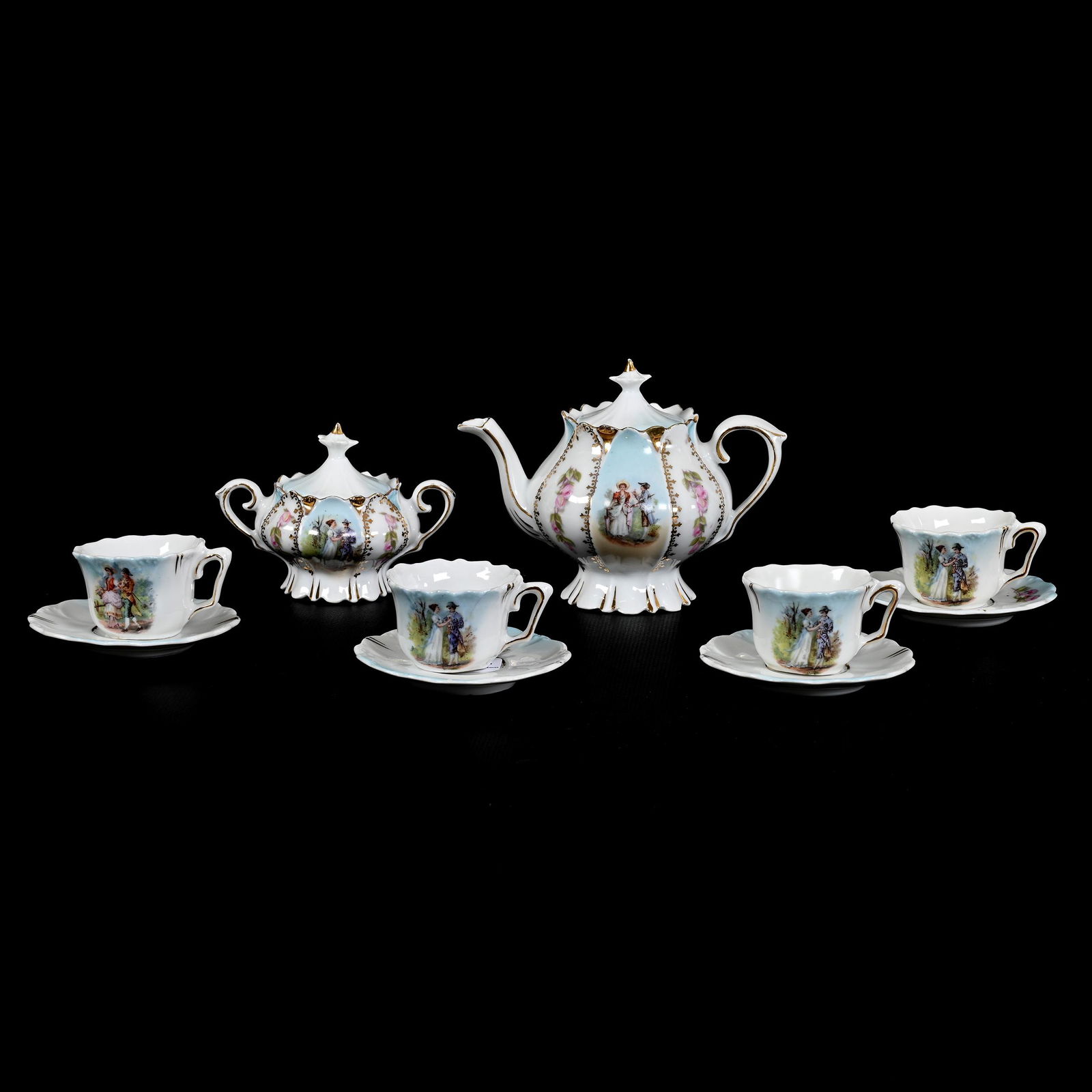 Child's Tea Set, Unmarked R.S. Prussia, (10) Piece (1 of 4)