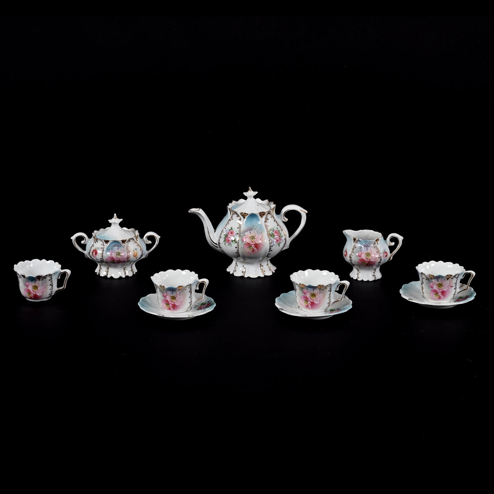 Child's Tea Set, Unmarked R.S. Prussia, (9) Piece (1 of 3)