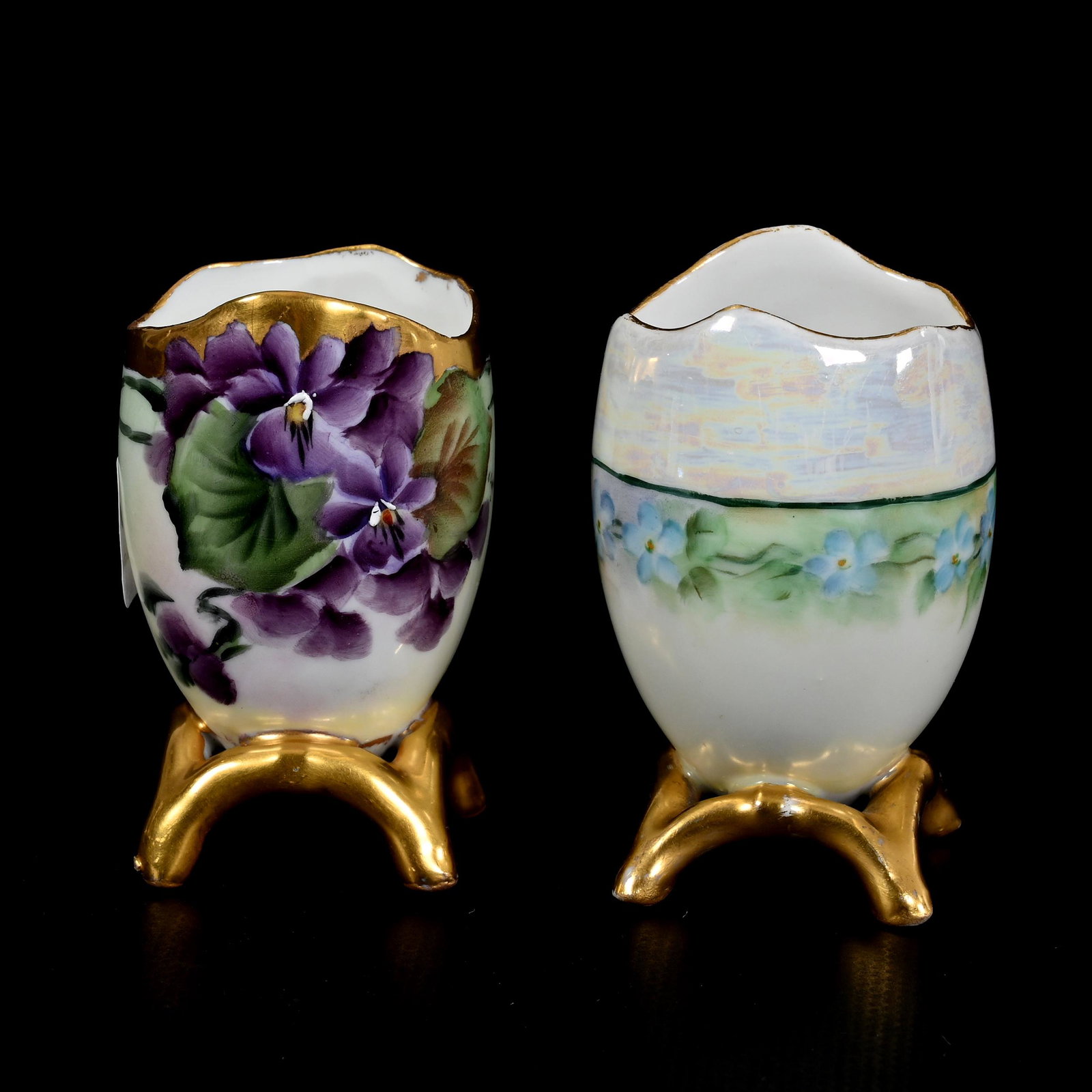 (2) Toothpick Holders, Unmarked Limoges (1 of 3)