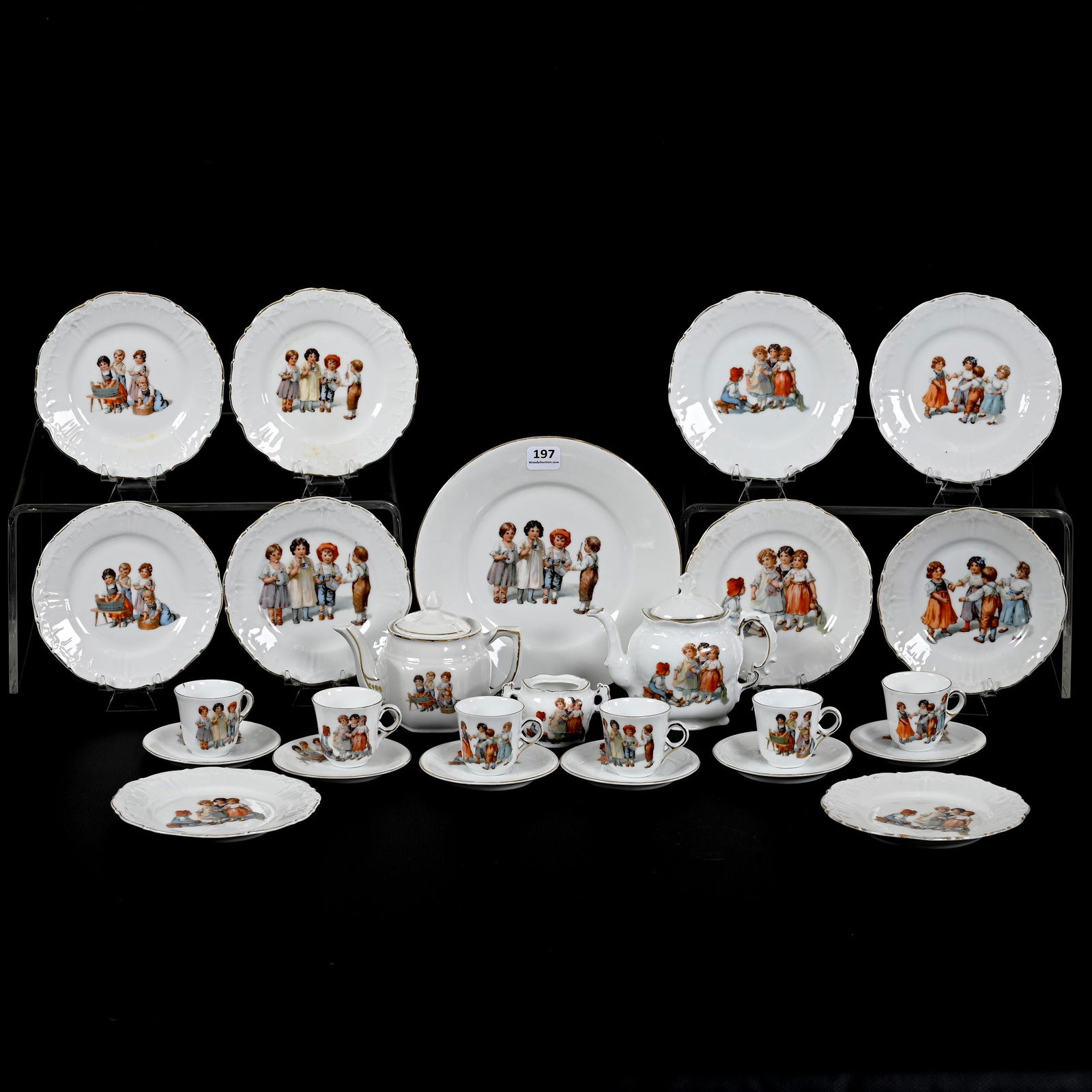 Child's Tea Set Marked Germany, (19) Piece Set (1 of 3)