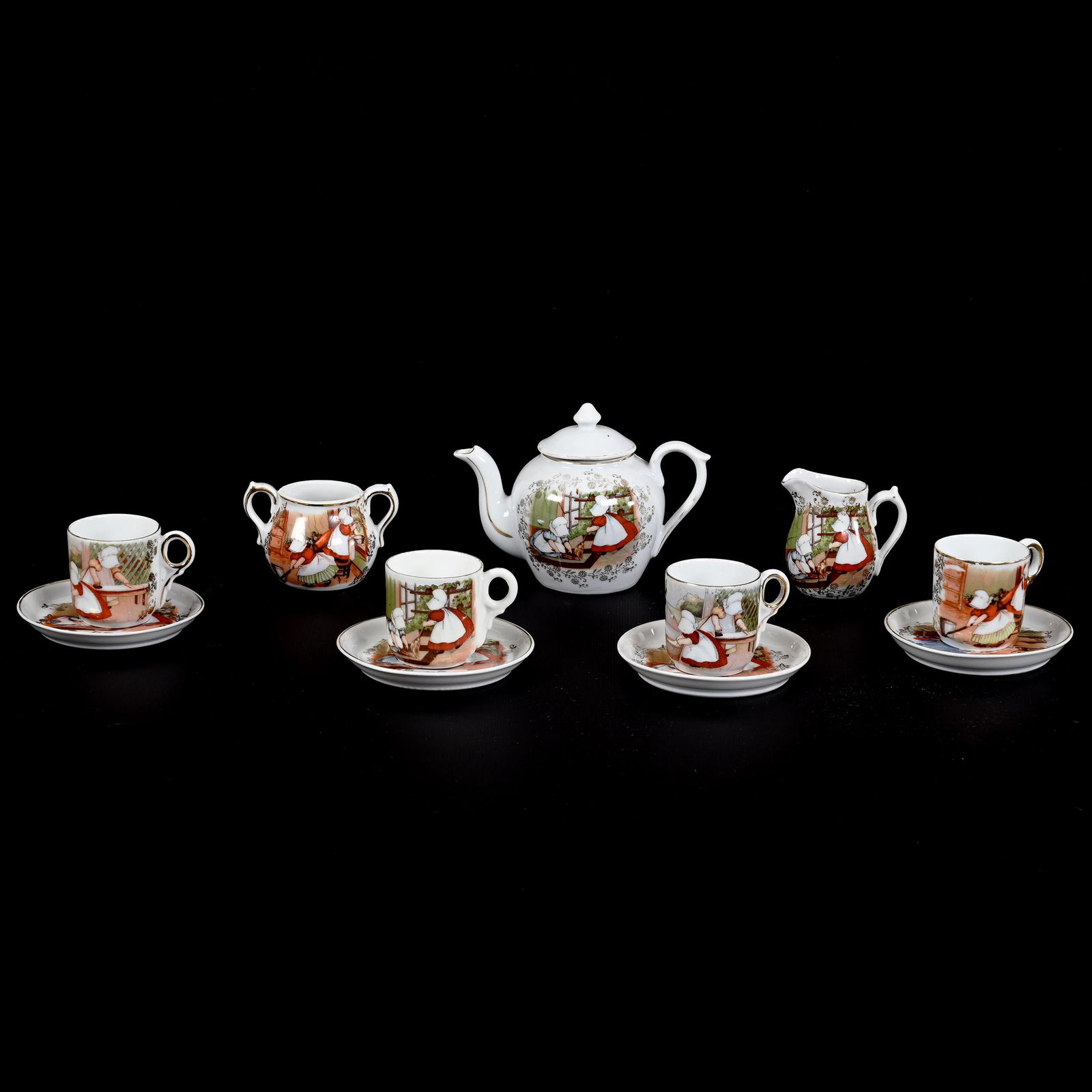 Child's Tea Set, Unmarked Germany, (11) Piece (1 of 4)