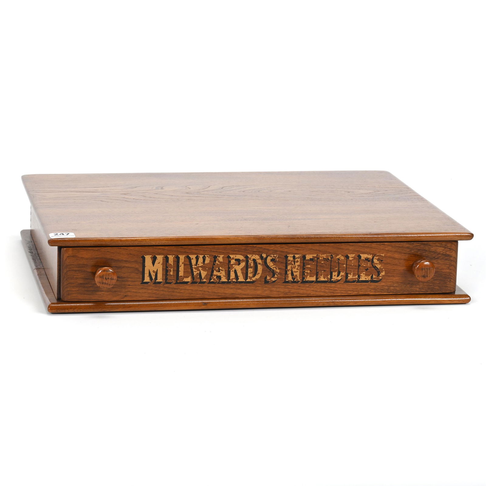 Spool Cabinet Labeled "Milward's Needles" (1 of 3)