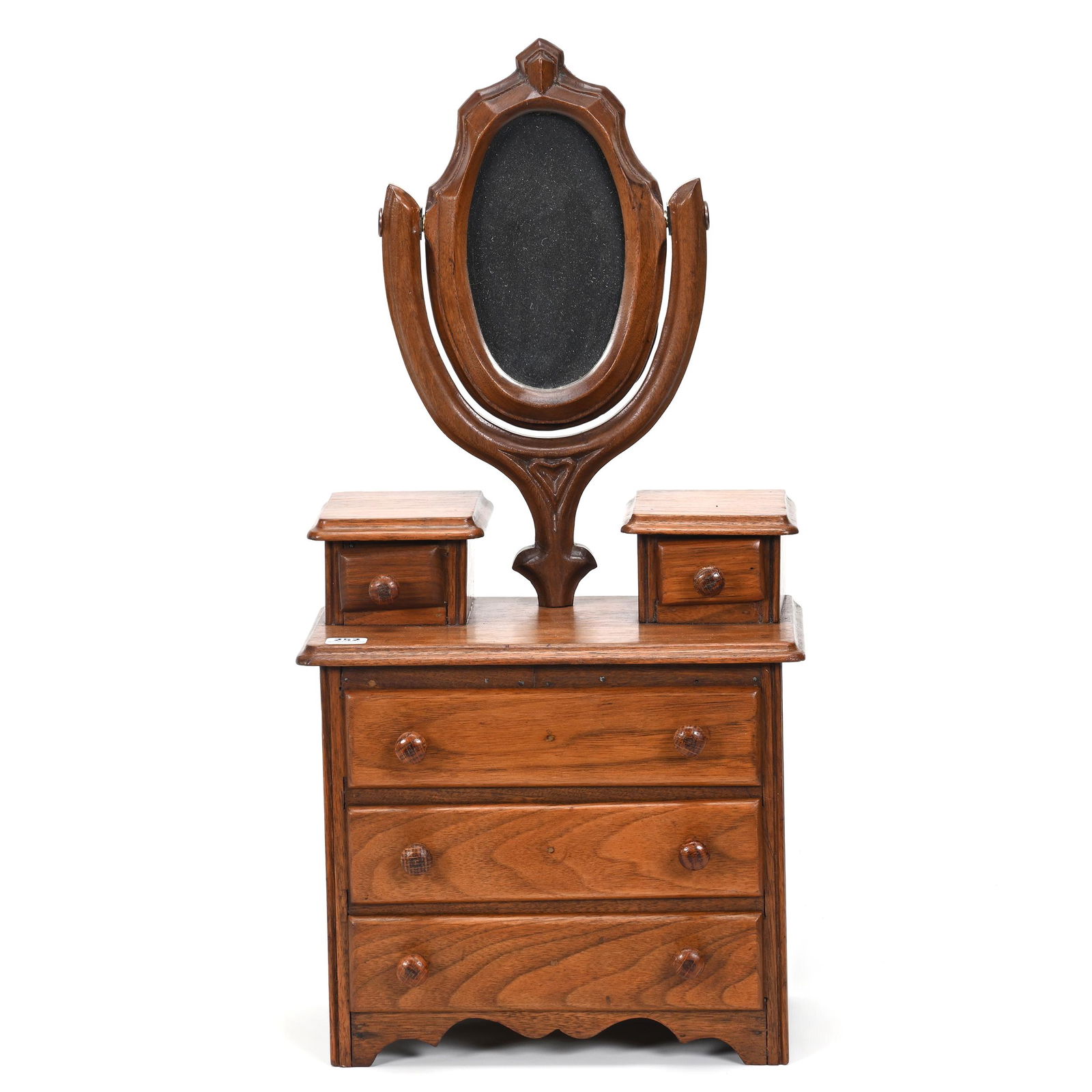 Doll Size Dresser, Five Drawers, Mirror On Swivel (1 of 4)