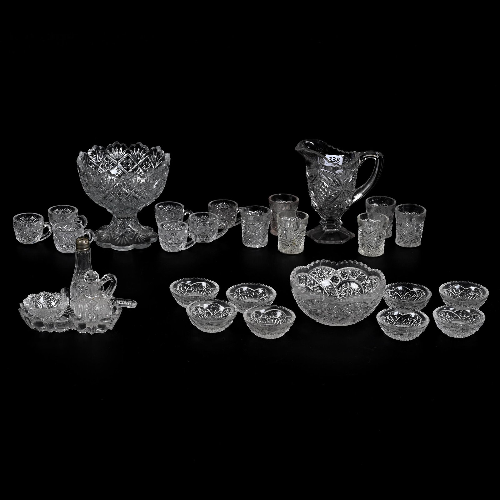Child's Clear Pattern Glass Sets, (25) Pieces (1 of 3)