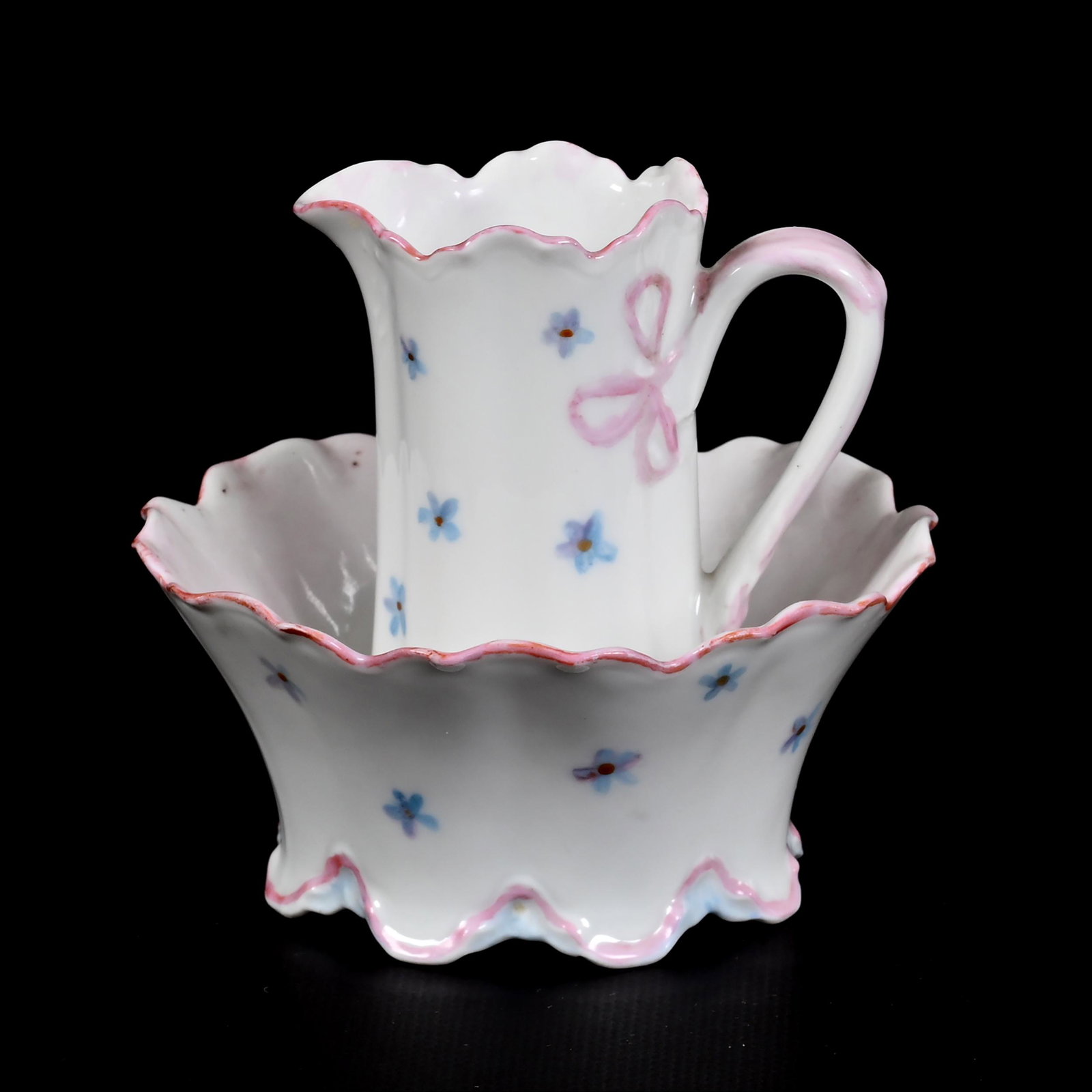 Small Pitcher & Bowl Marked Limoges (1 of 3)