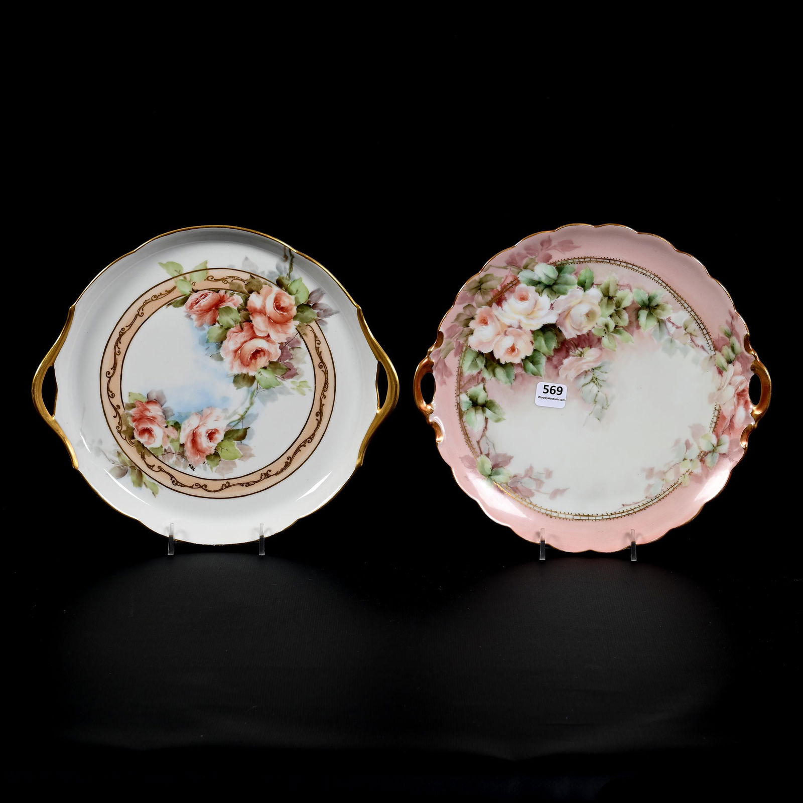 (2) Cake Plates, One Marked Limoges (1 of 4)