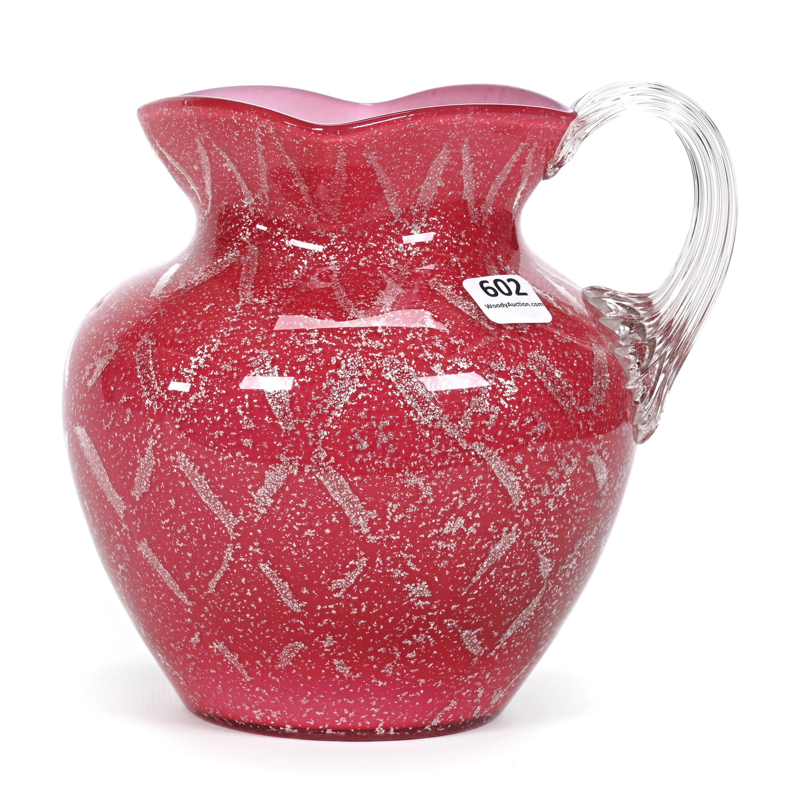 Water Pitcher, Cased Amethyst W/Entrapped Mica (1 of 3)