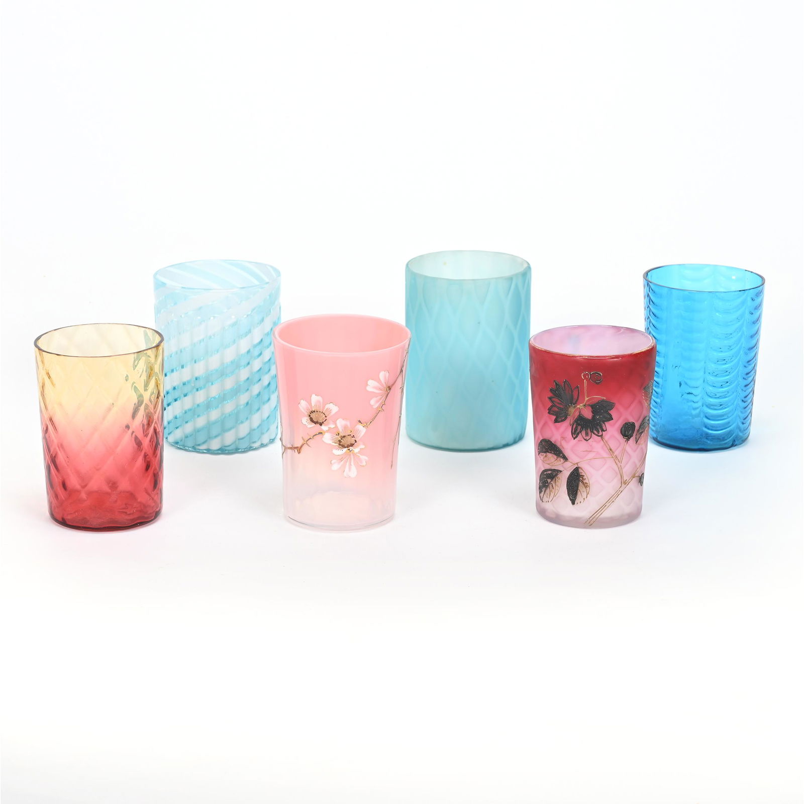 (6) Assorted Art Glass Tumblers (1 of 3)