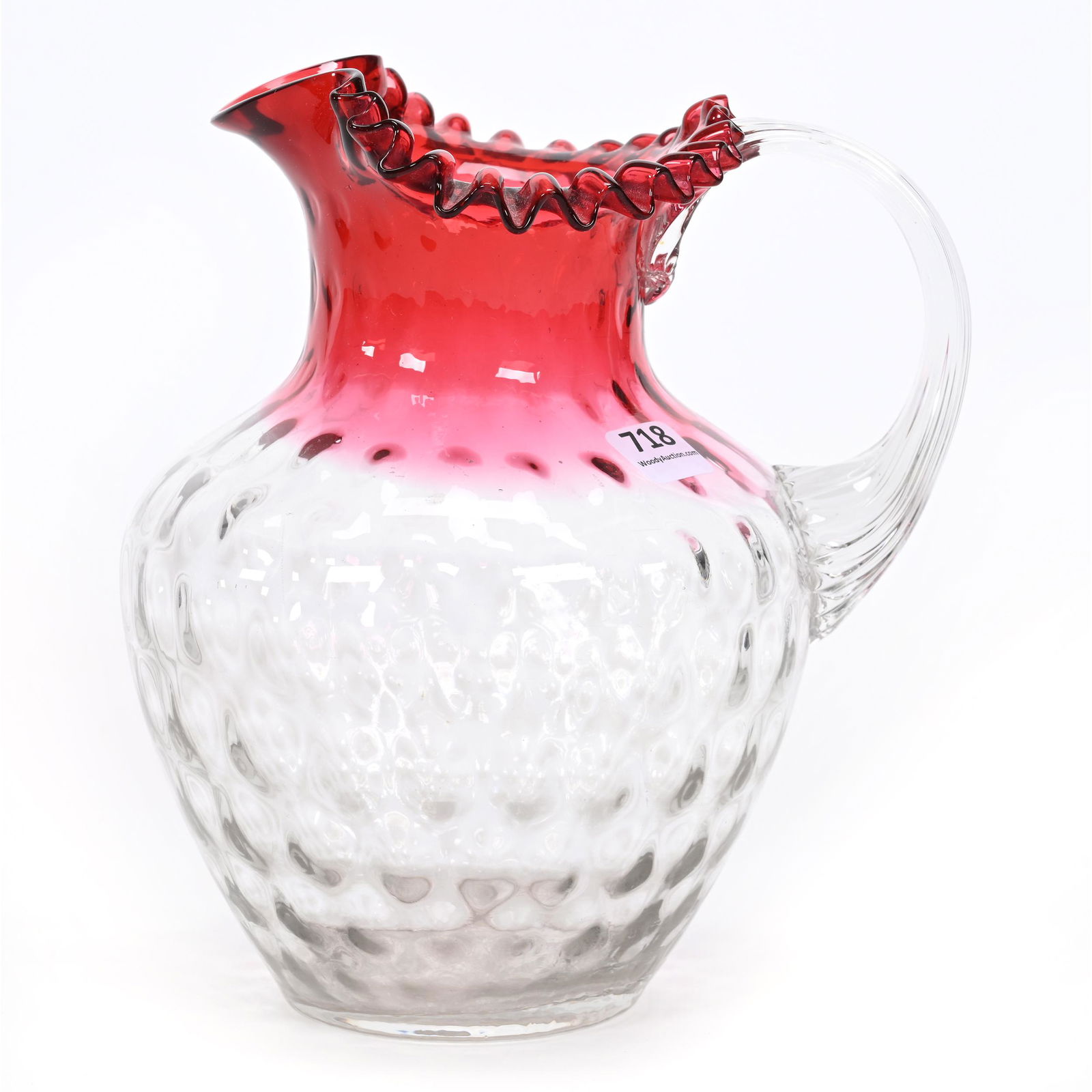 Water Pitcher, Rubina Honeycomb Optic (1 of 3)