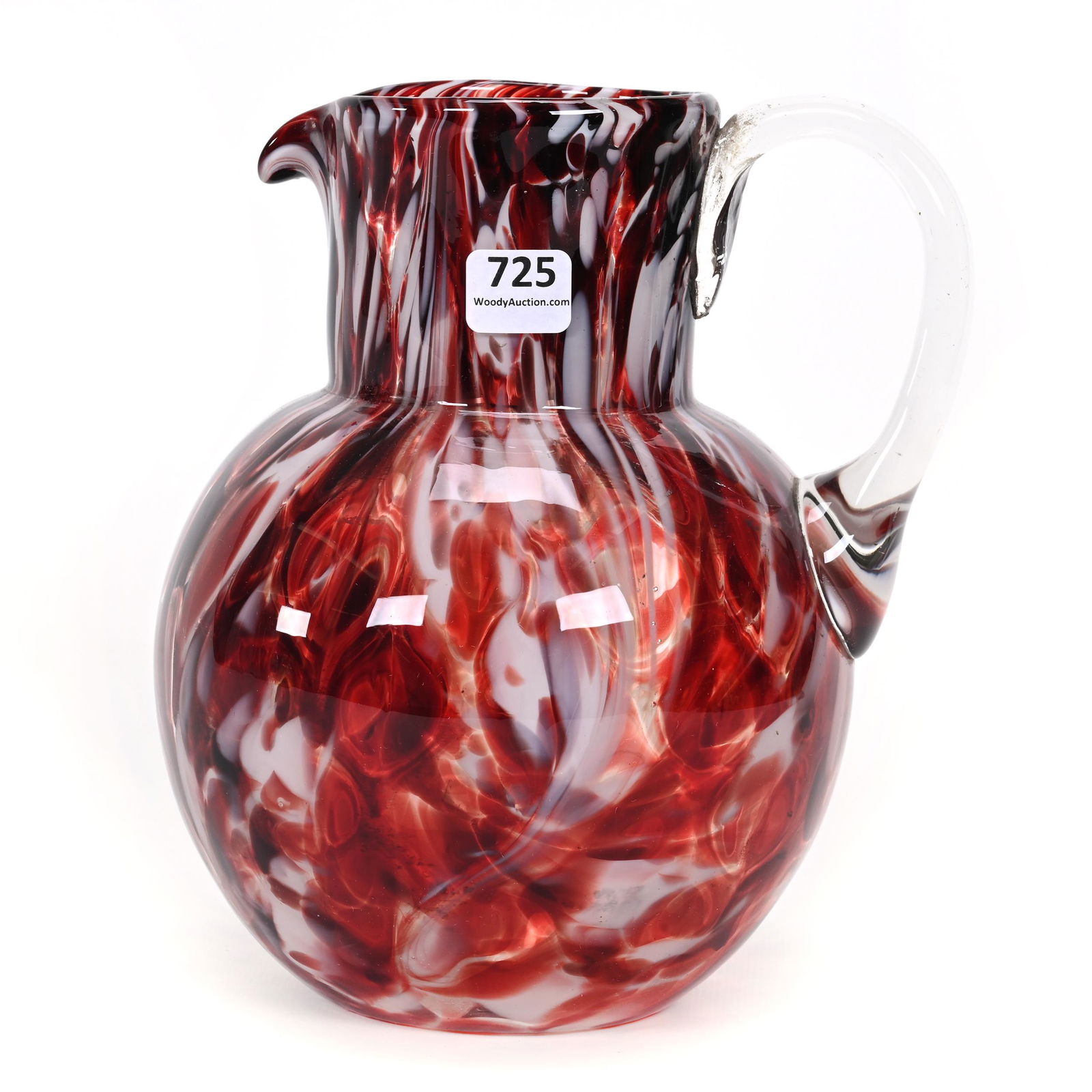 Water Pitcher, Tortoise Shell Art Glass (1 of 3)