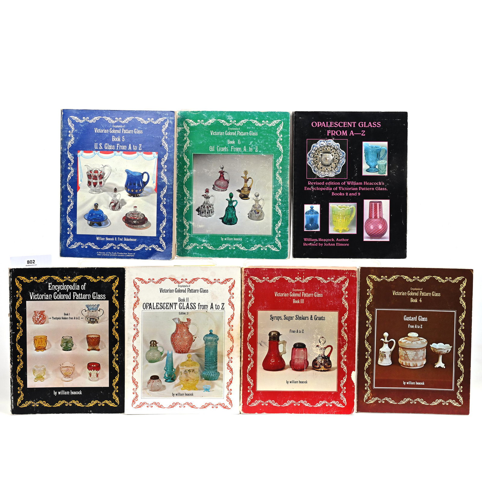 (7) Books - Victorian Colored Pattern Glass (1 of 2)