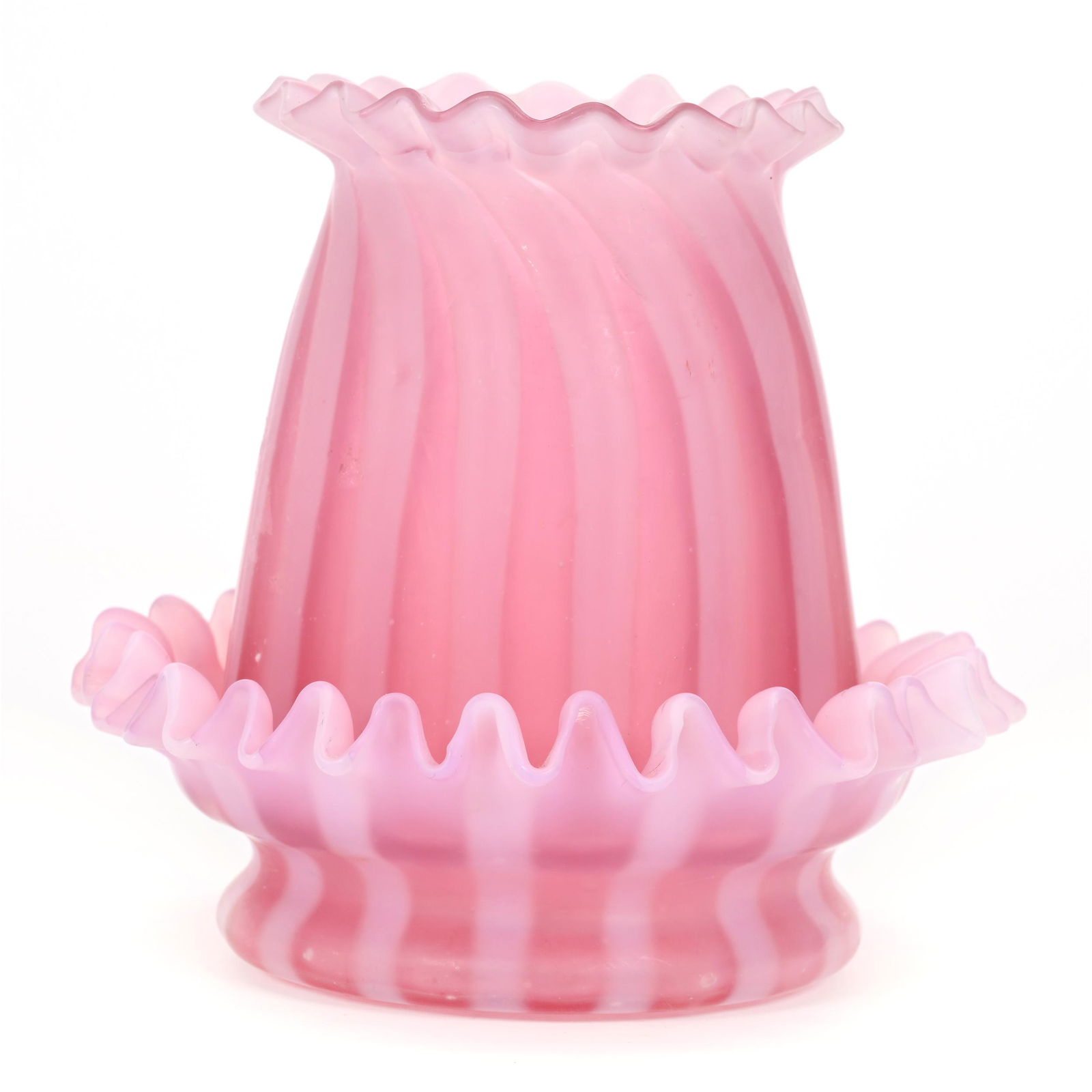 Fairy Lamp, Two Piece, Pink & White Opalescent (1 of 4)