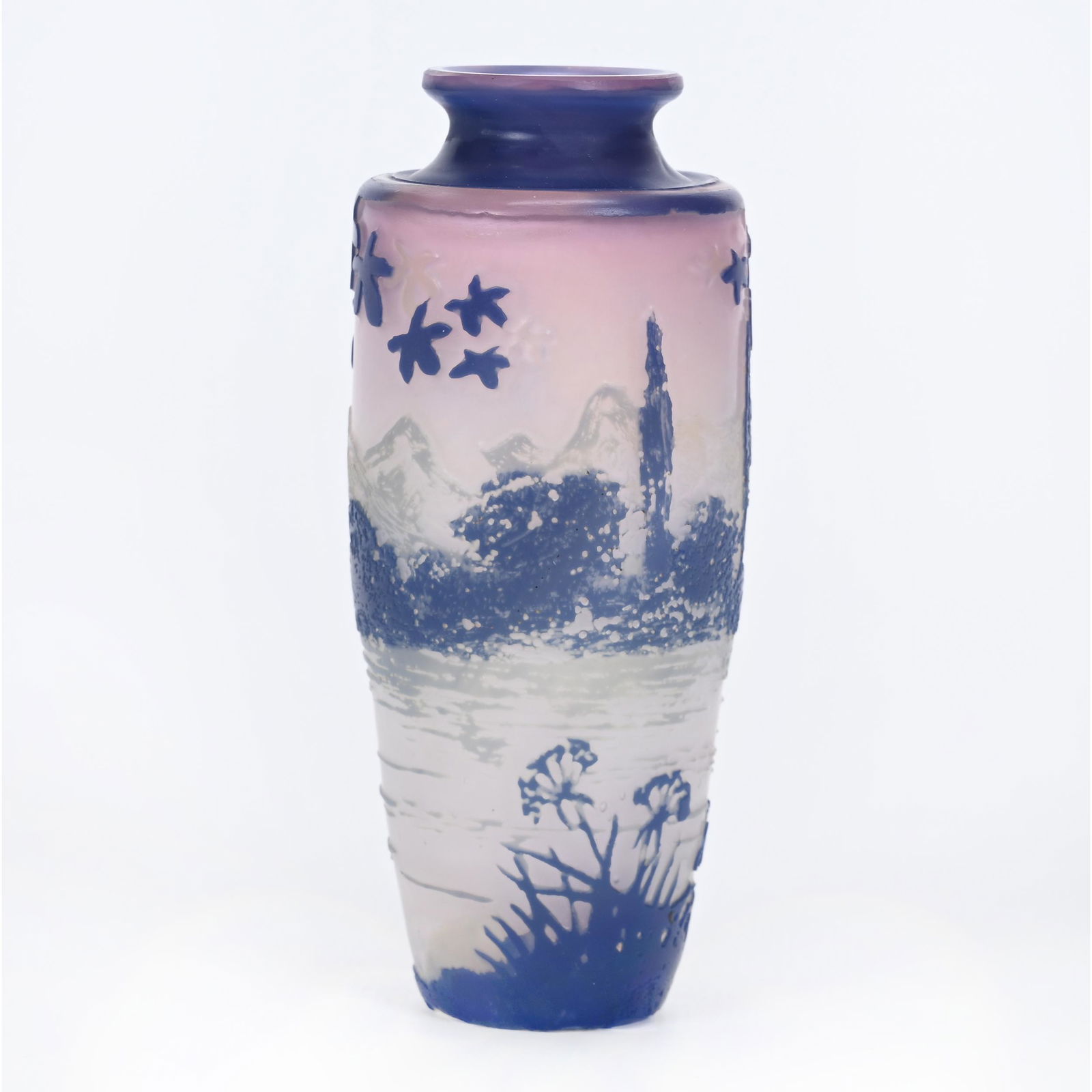 Vase, French Cameo Art Glass Signed De Vez (1 of 4)