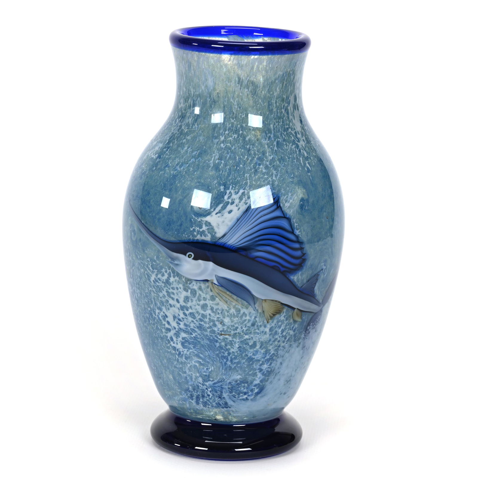 Vase, Contemporary Art Glass Signed Orient & Flume (1 of 3)