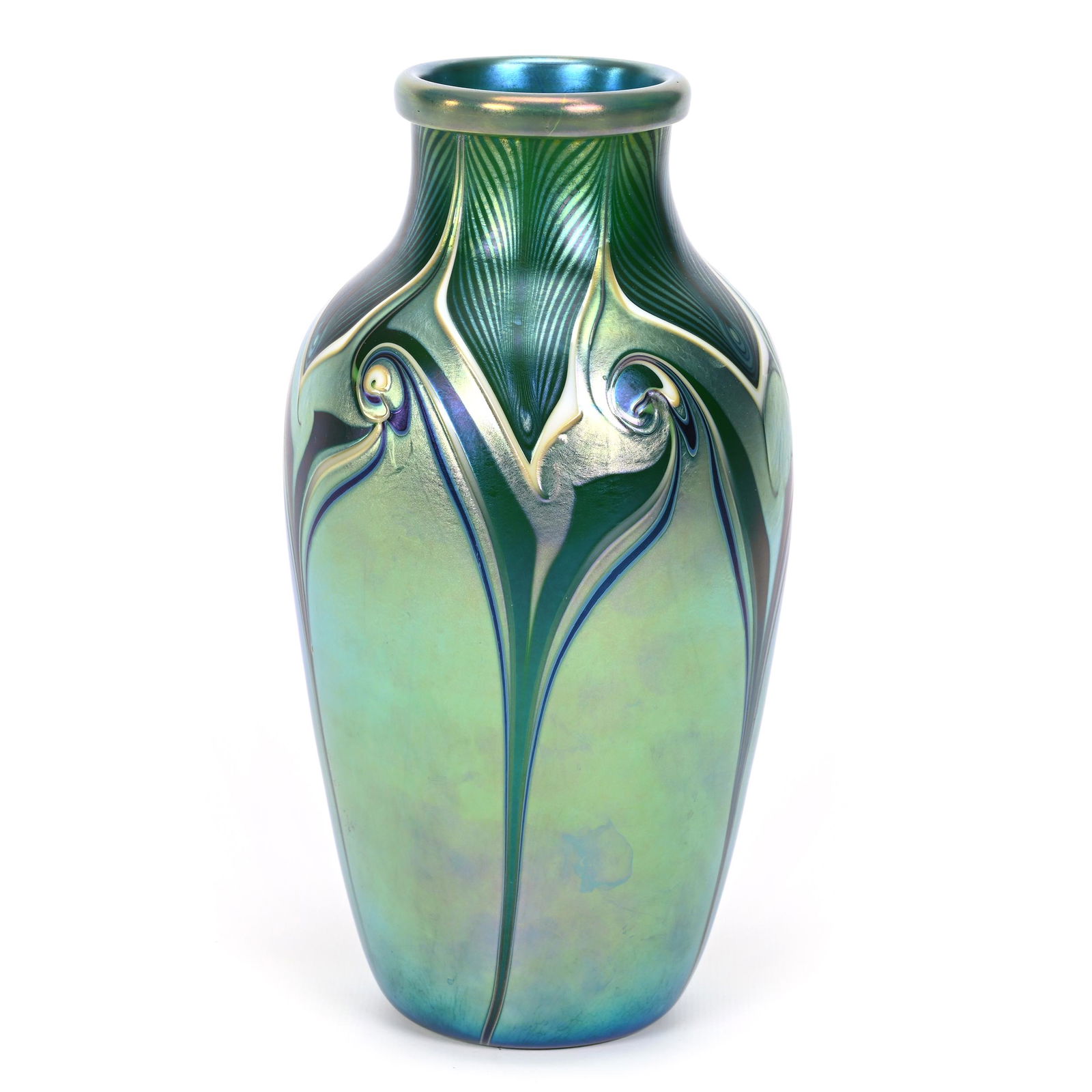 Vase, Contemporary Art Glass Signed Orient & Flume (1 of 3)