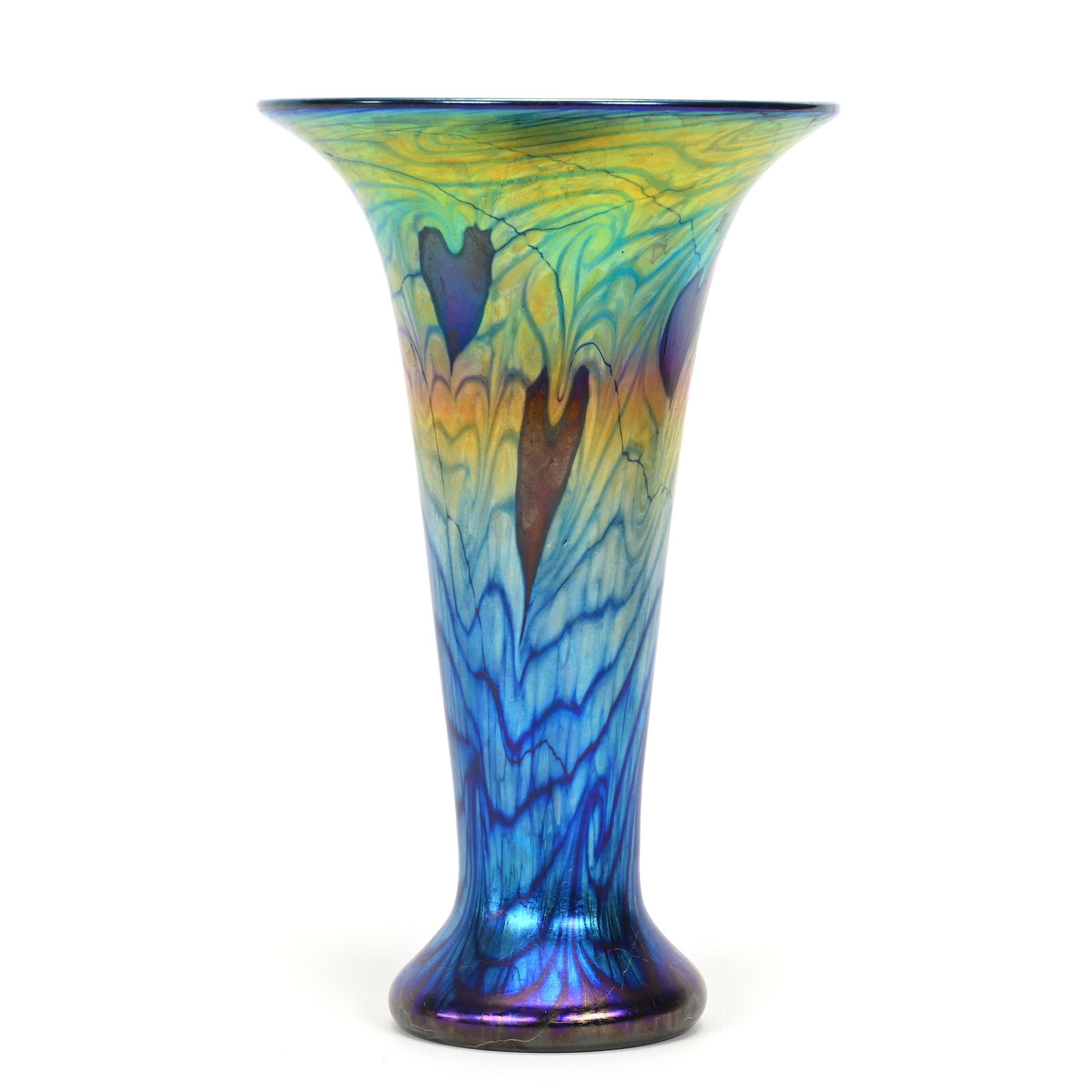 Vase, Contemporary Art Glass Signed Lundberg Studios (1 of 4)