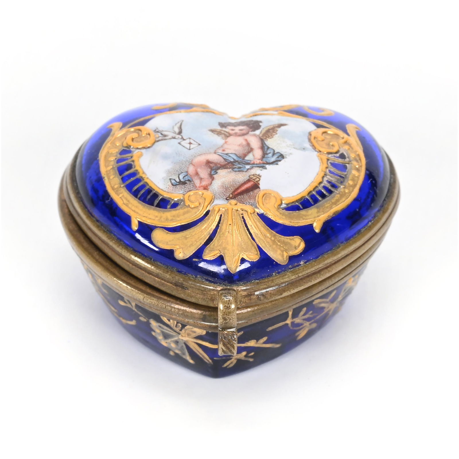 Pill Box, Cobalt Blue Art Glass (1 of 4)