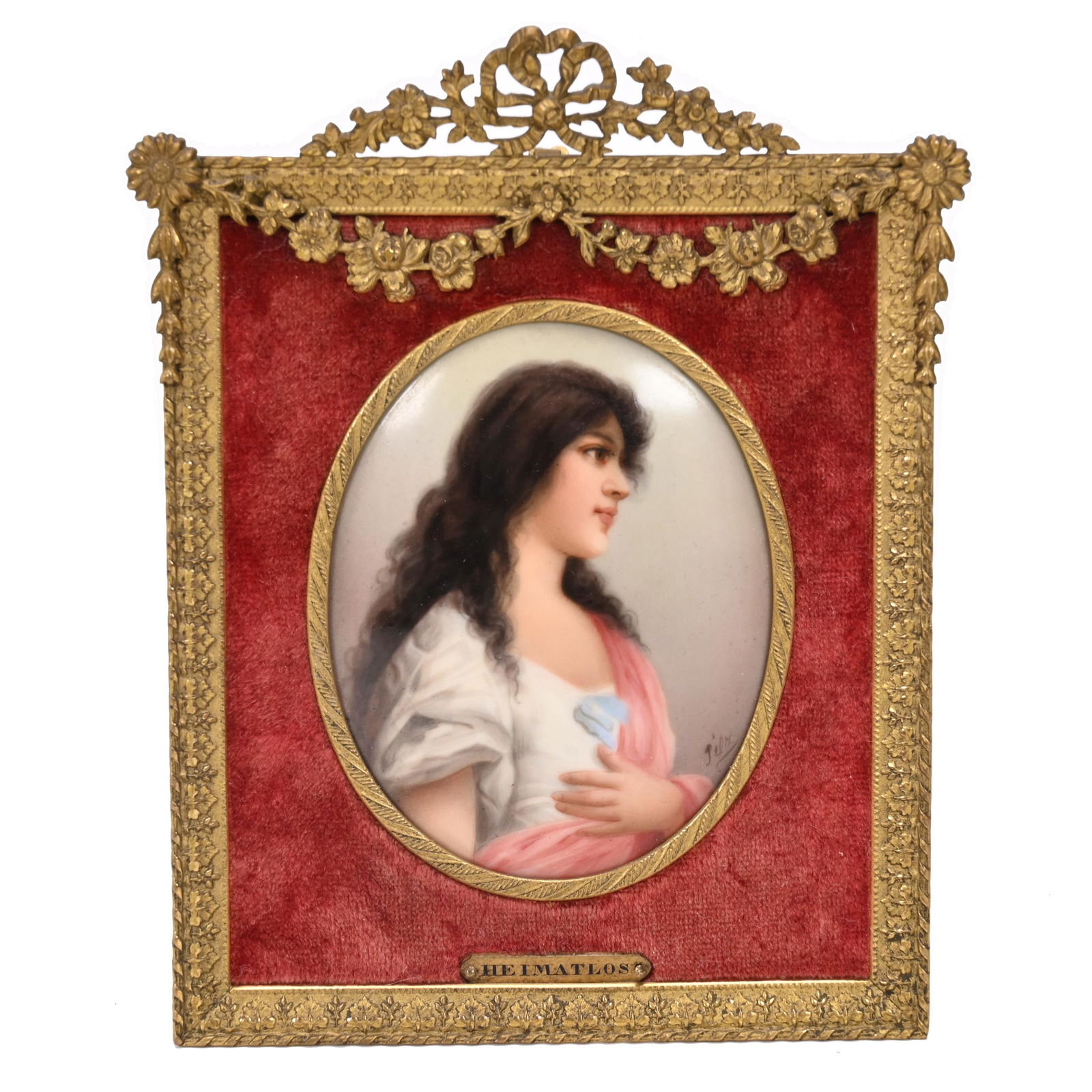 Oval Porcelain Plaque (1 of 2)