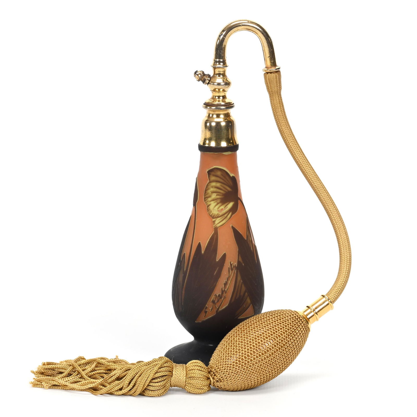 Perfume Atomizer, French Cameo Marked G. Raspiller (1 of 4)