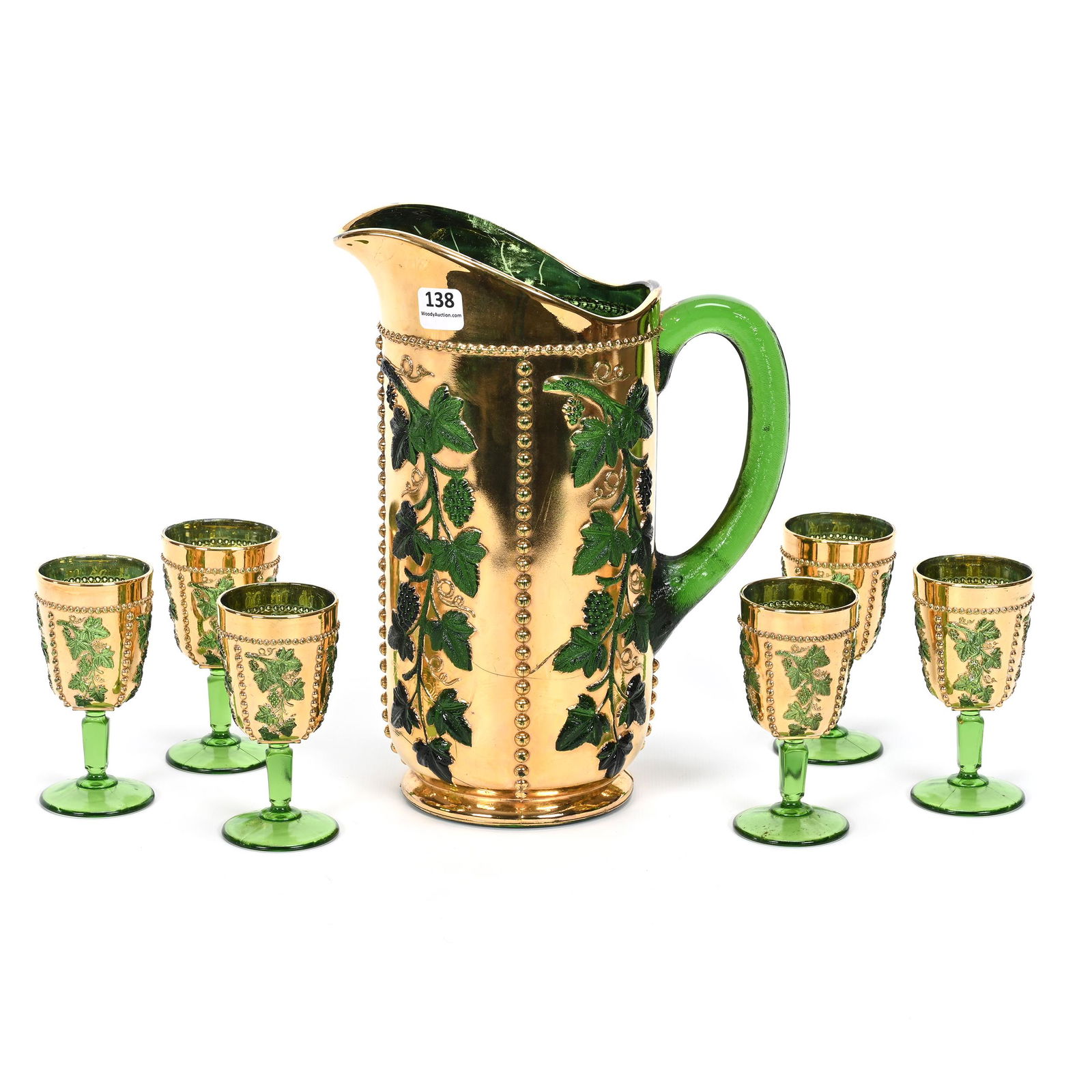 Water Set, Beaded Grape By U.S. Glass Company (1 of 3)