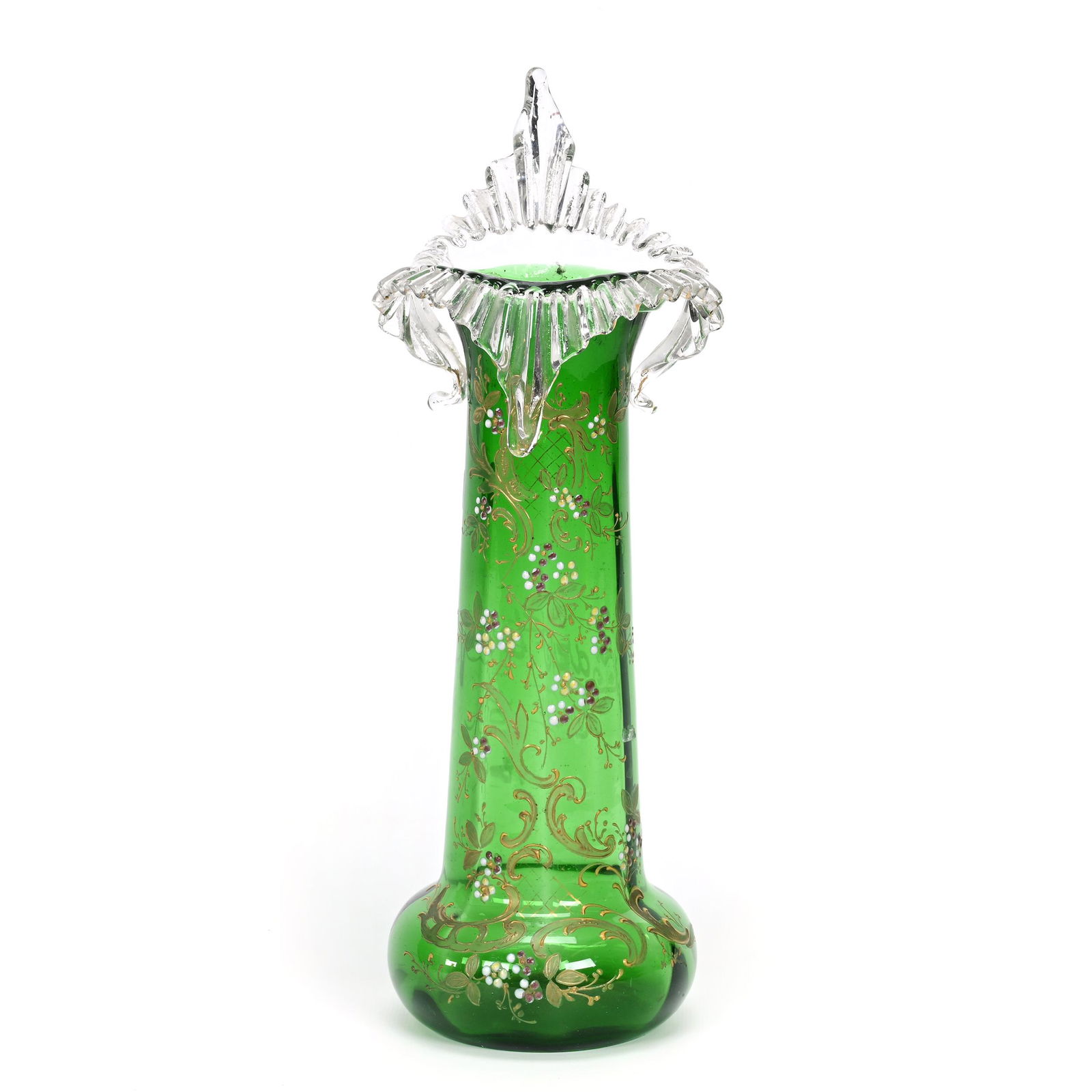Vase, Emerald Green Art Glass (1 of 5)