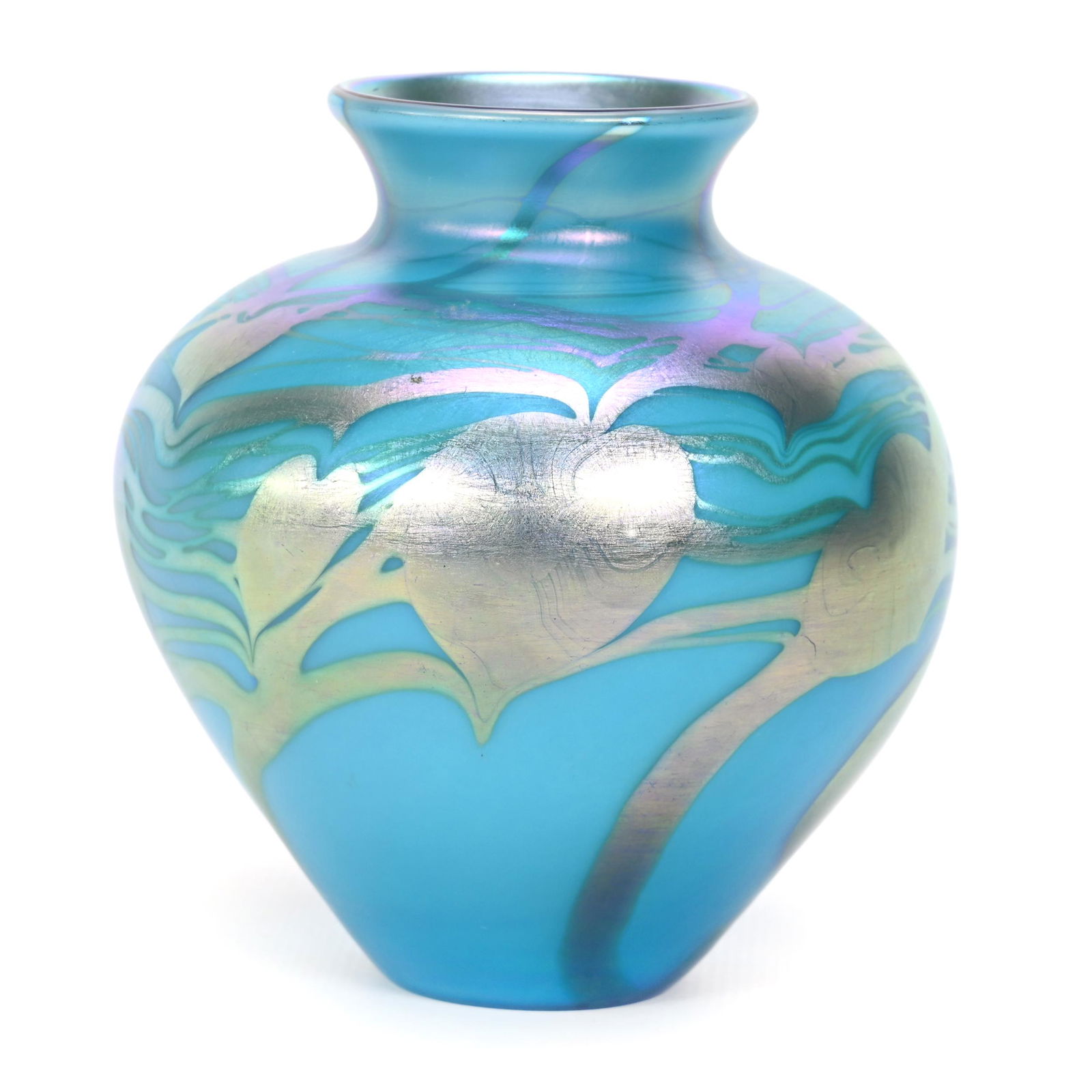 Vase, Contemporary Art Glass Signed Lundberg Studios (1 of 4)