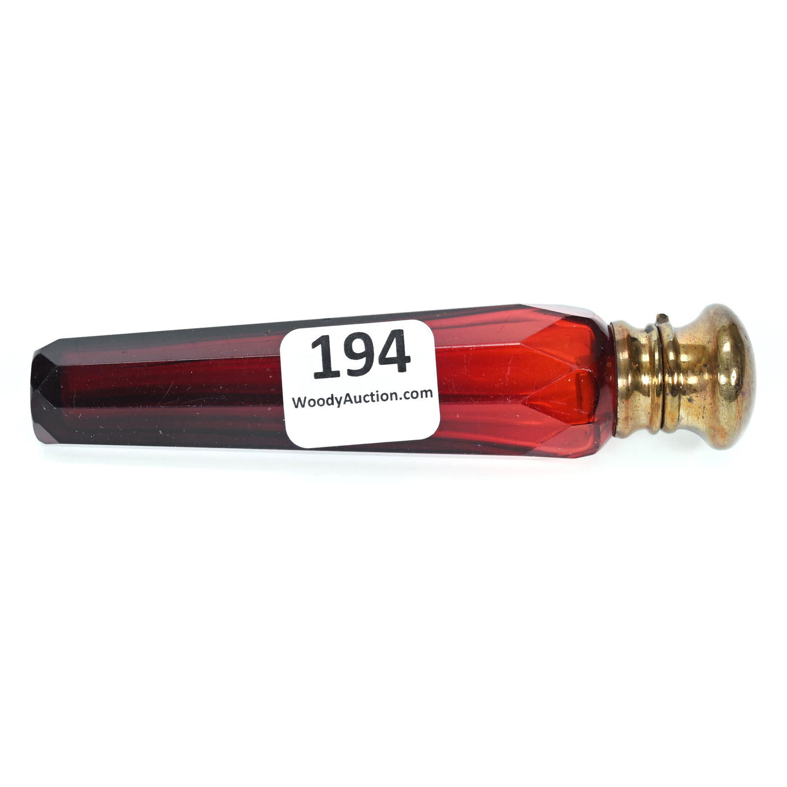 Laydown Perfume, Solid Ruby Red Art Glass (1 of 3)