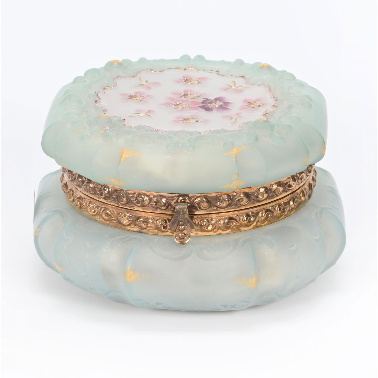 Dresser Box, Wave Crest Stamp Mark, Rare Crystal (1 of 5)