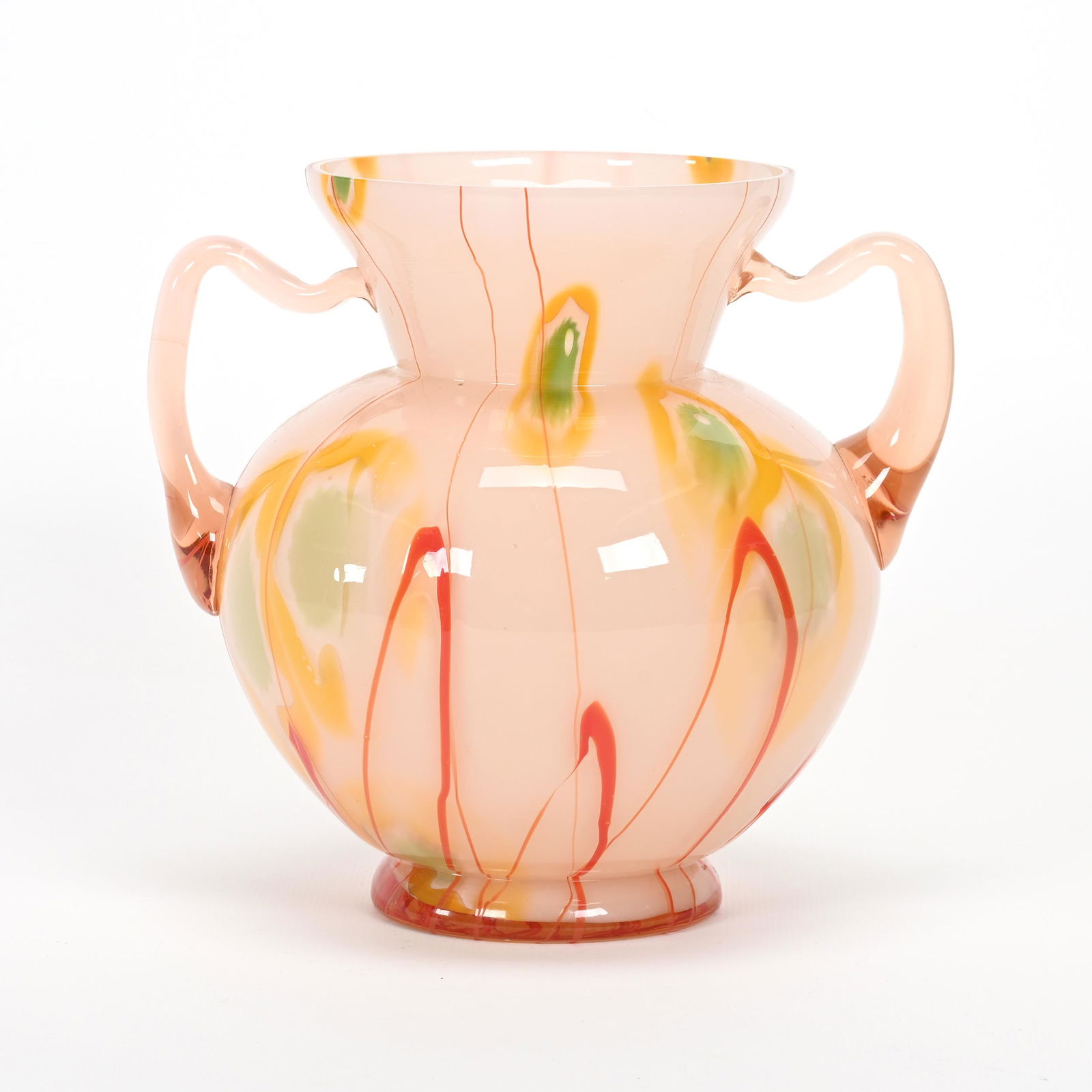 Vase, Two Handles, Marked Czechoslovakia (1 of 4)