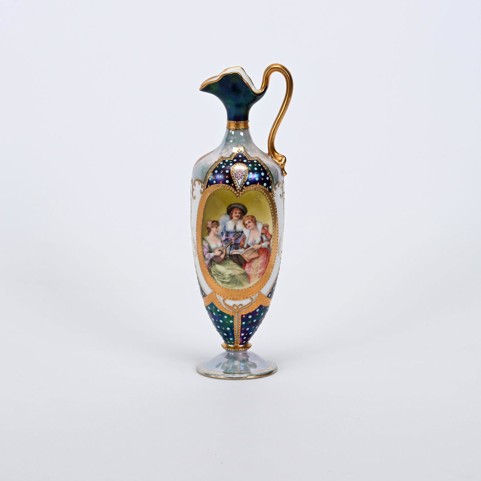Pedestal Ewer Marked Prov Saxe (1 of 3)