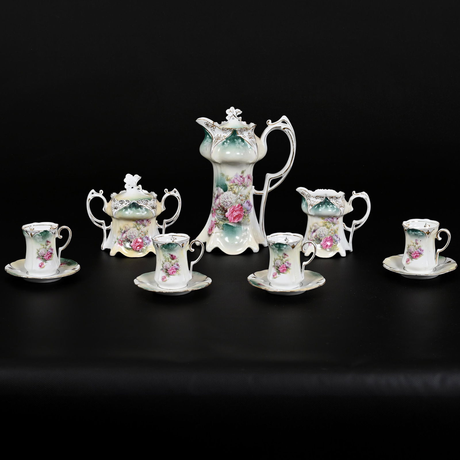 Chocolate Set Marked R.S. Prussia, Point & Clover Mold (1 of 4)