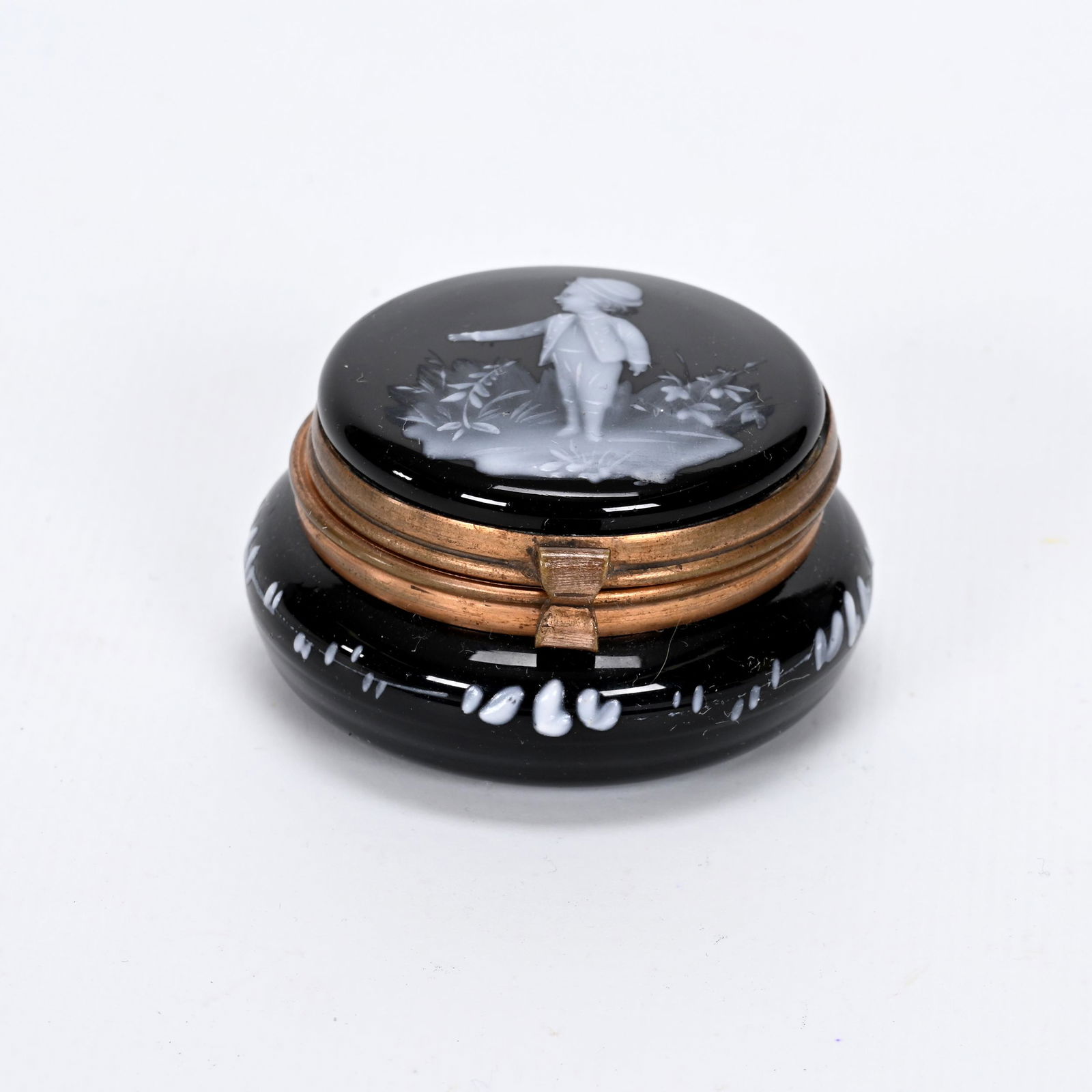 Pill Box, Dark Amethyst Art Glass (1 of 3)