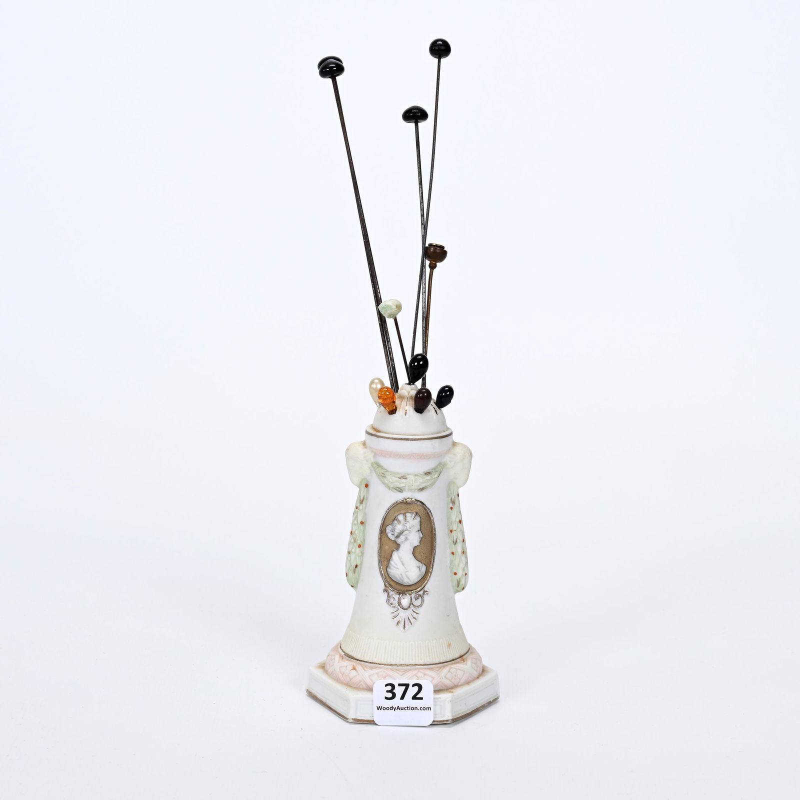 Hatpin Holder Marked Shafer & Vader (1 of 3)