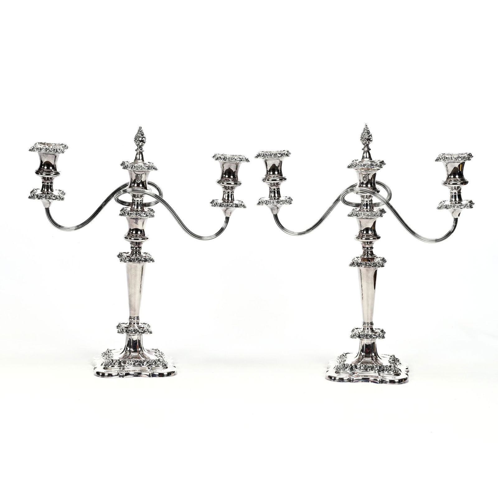 Pair Candelabra, English Silverplate (1 of 4)