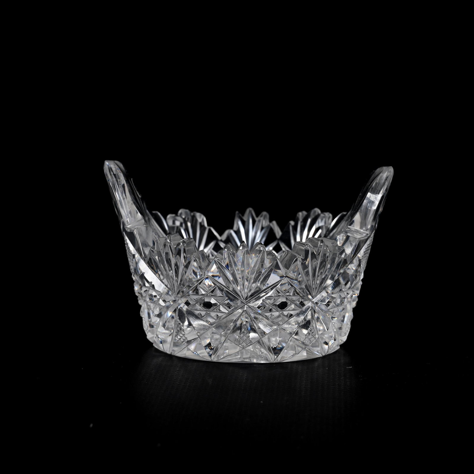 Master Salt, Tab Handles, American Brilliant Cut Glass (1 of 4)