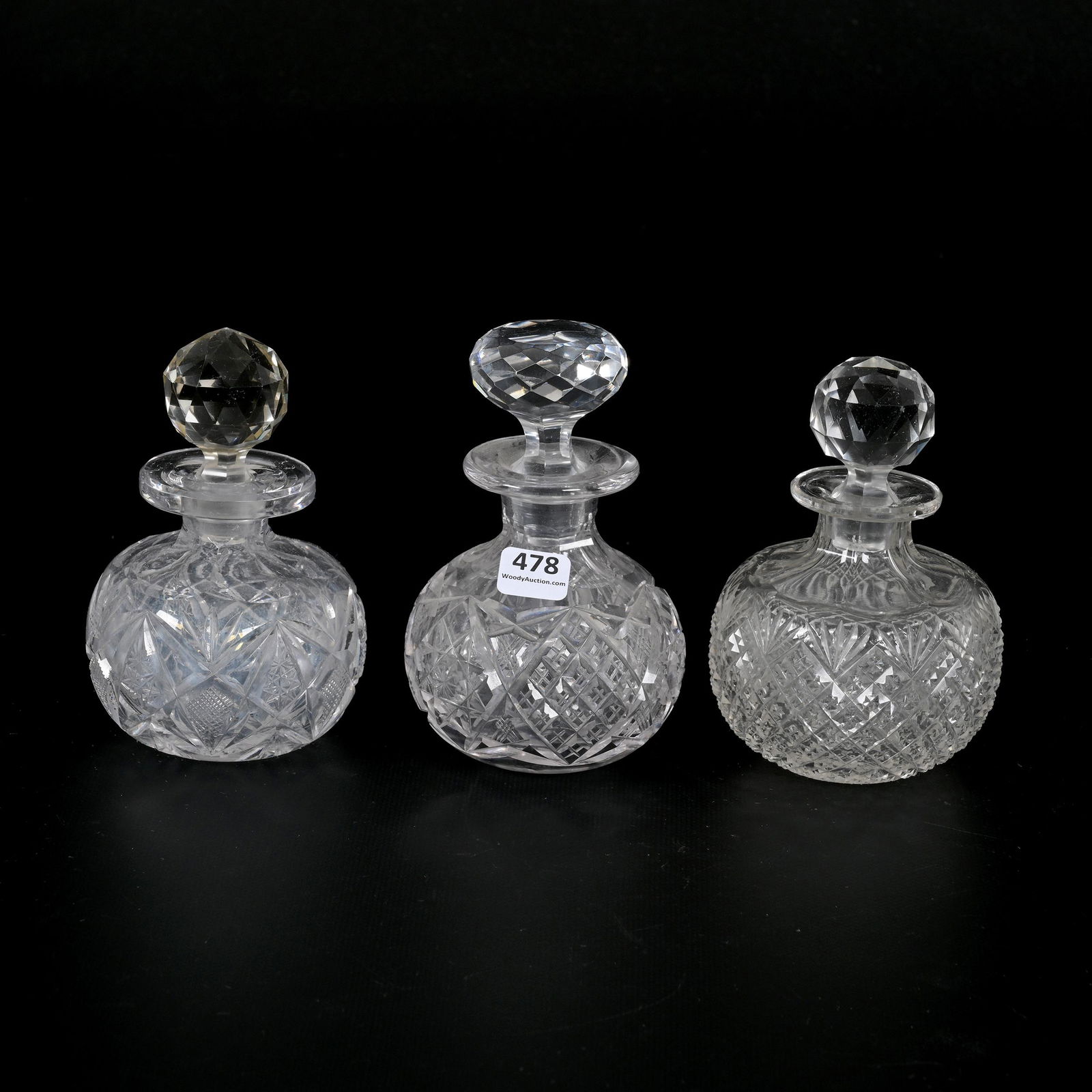 (3) Cologne Bottles, American Brilliant Cut Glass (1 of 3)