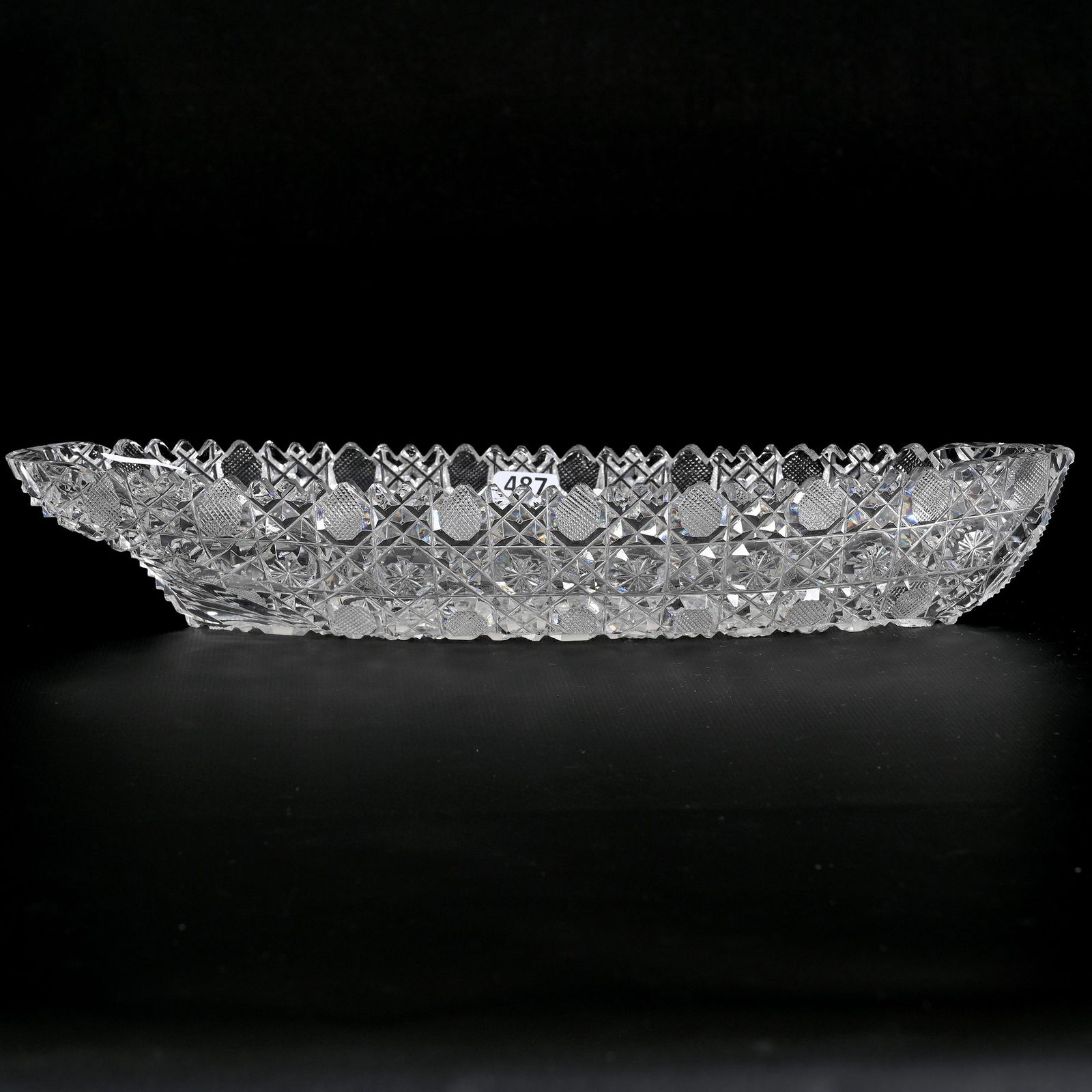Celery Dish, Boat Shape, American Brilliant Cut Glass (1 of 3)