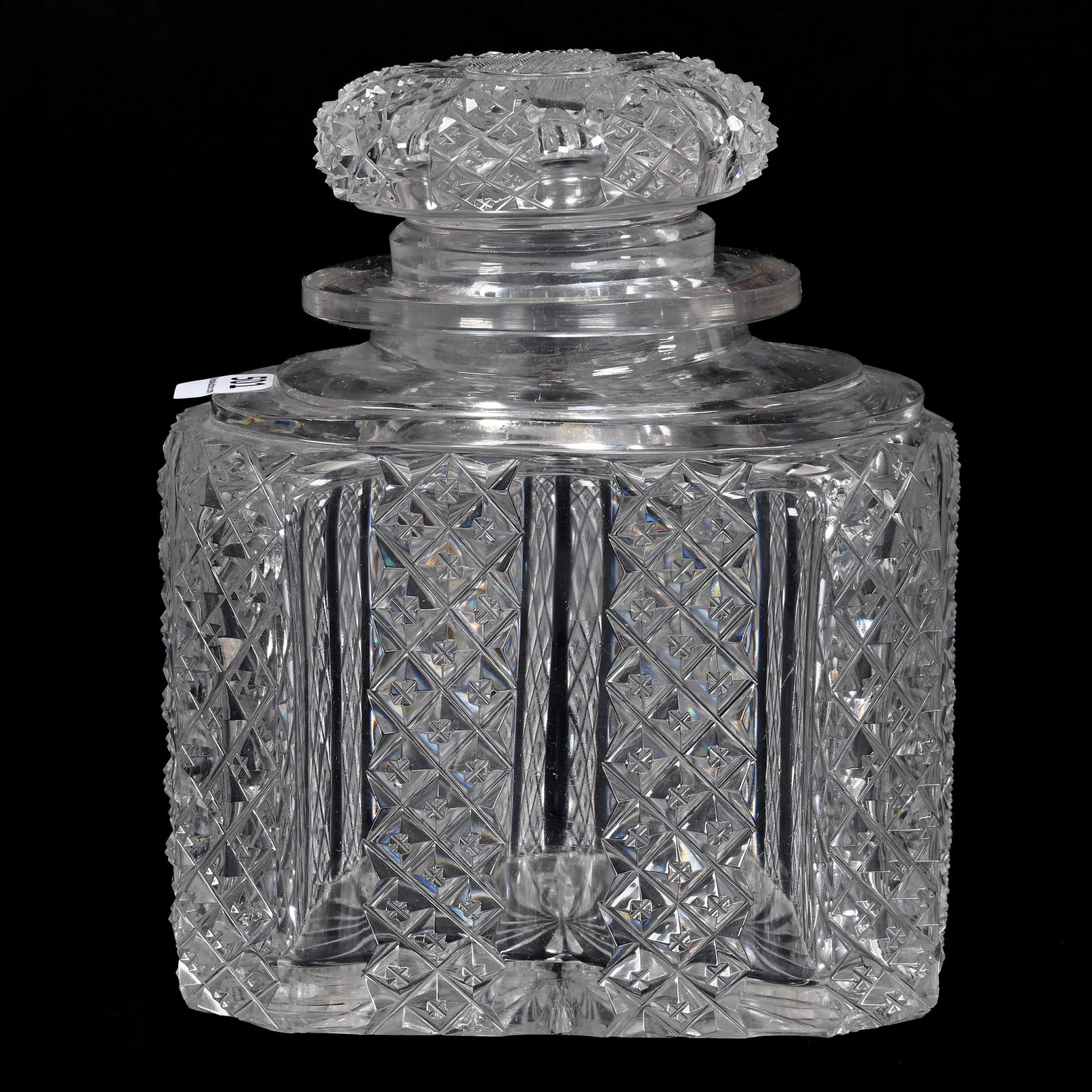 Oval Humidor, American Brilliant Cut Glass (1 of 3)