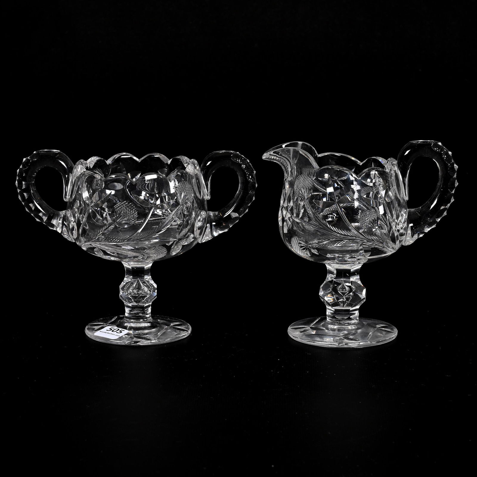 Pedestal Creamer & Sugar Set, ABCG (1 of 3)