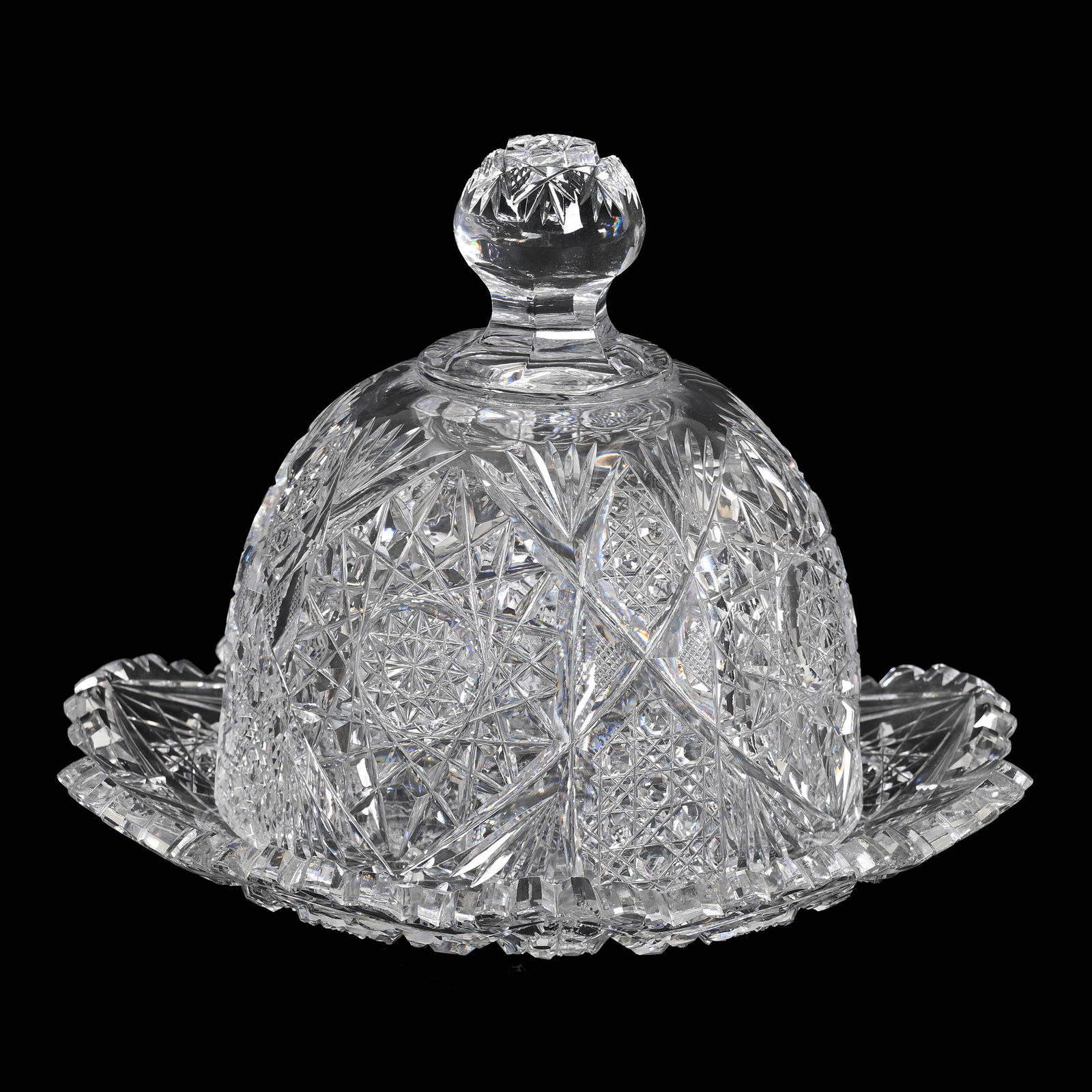 Covered Butter Dish, ABCG, Chrysanthemum Pattern (1 of 3)