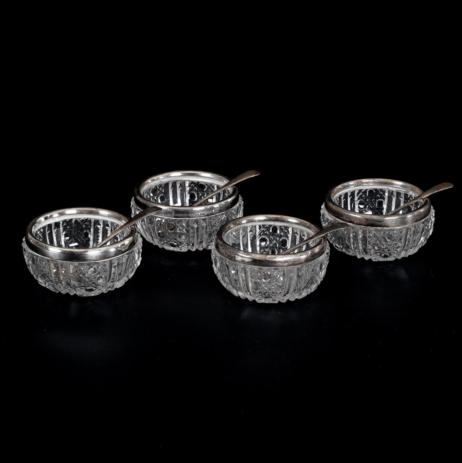 Salt Set, Four Piece, ABCG, In Original Case (1 of 7)
