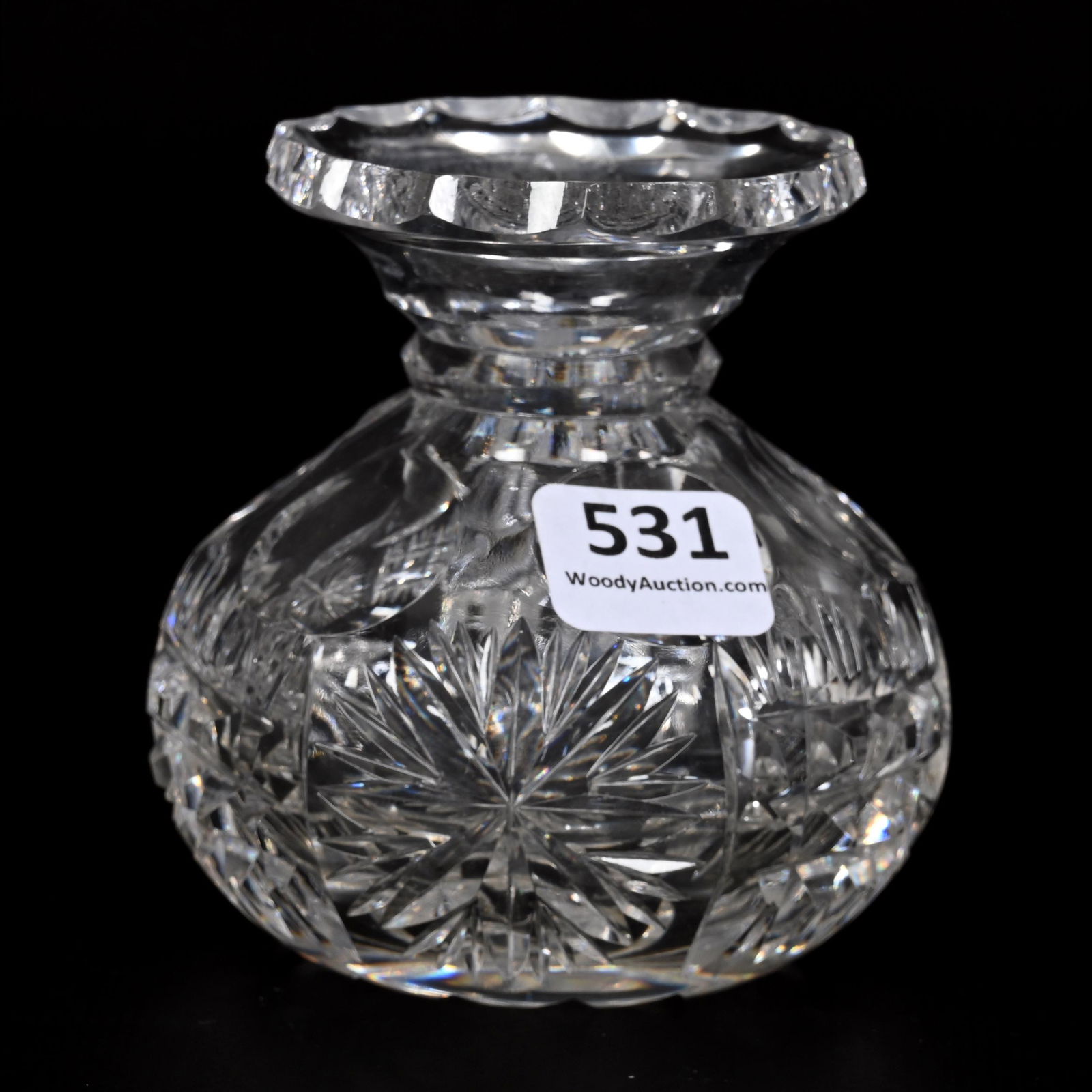 Miniature Flower Center, American Brilliant Cut Glass (1 of 3)