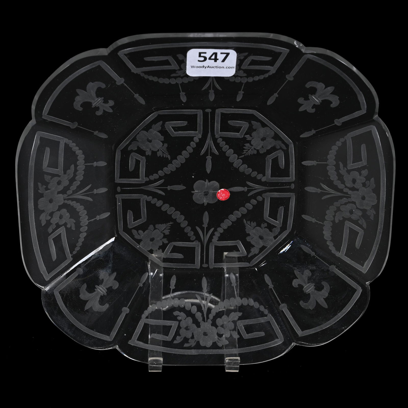 Square Plate, ABCG, Signed Hawkes (1 of 2)