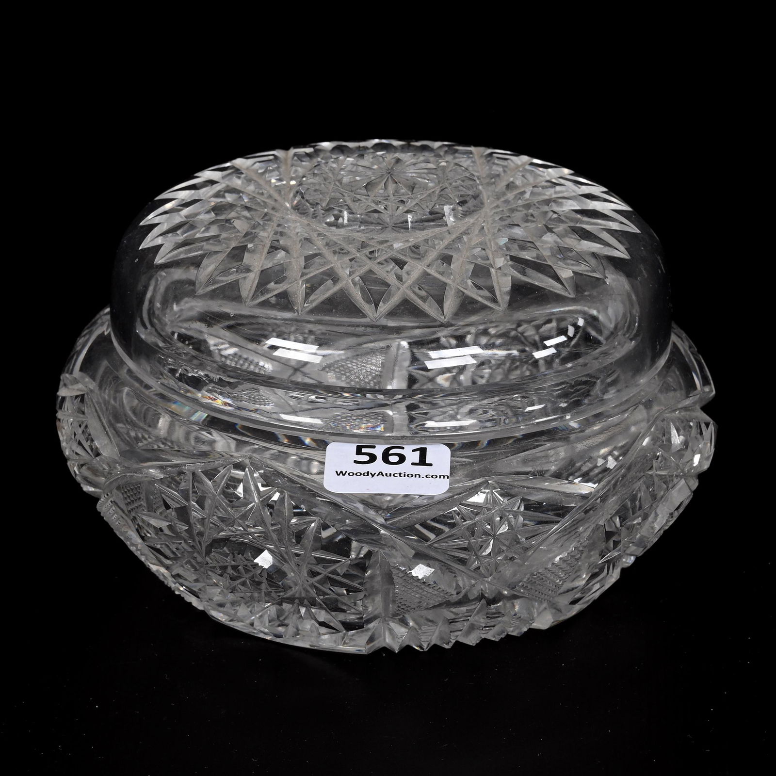 Powder Box, American Brilliant Cut Glass (1 of 3)