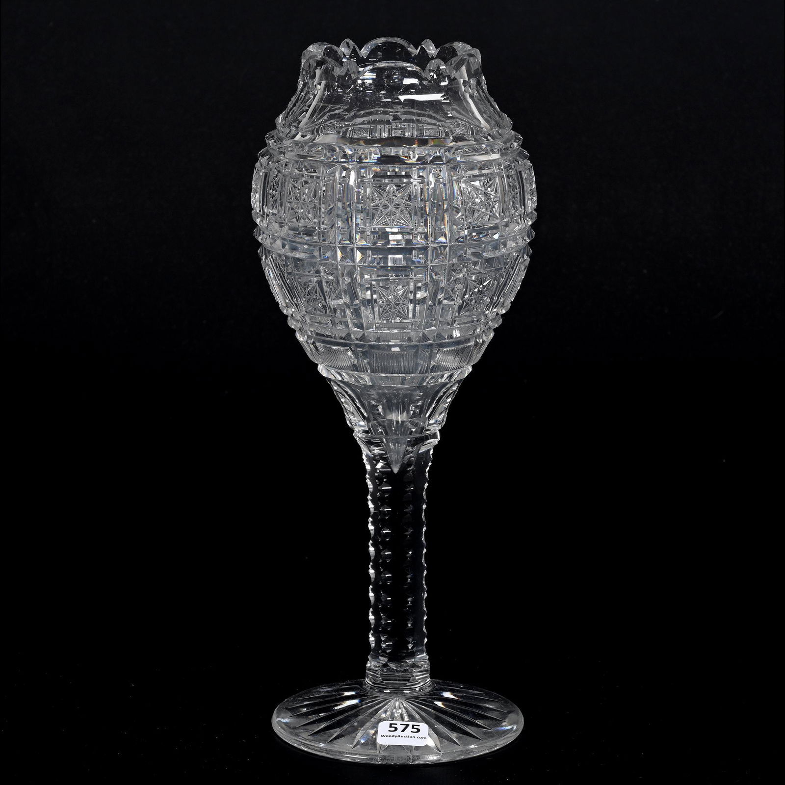 Vase, Tulip Shape, American Brilliant Cut Glass (1 of 3)