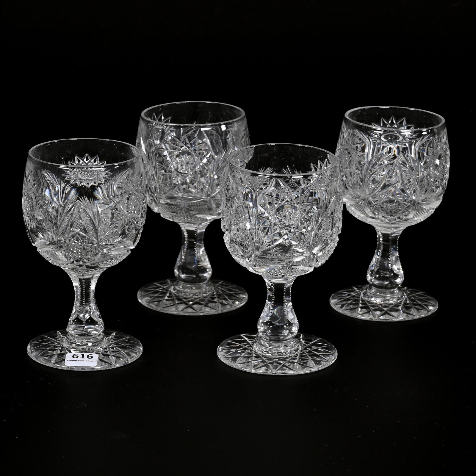 (4) Goblets, American Brilliant Cut Glass (1 of 3)