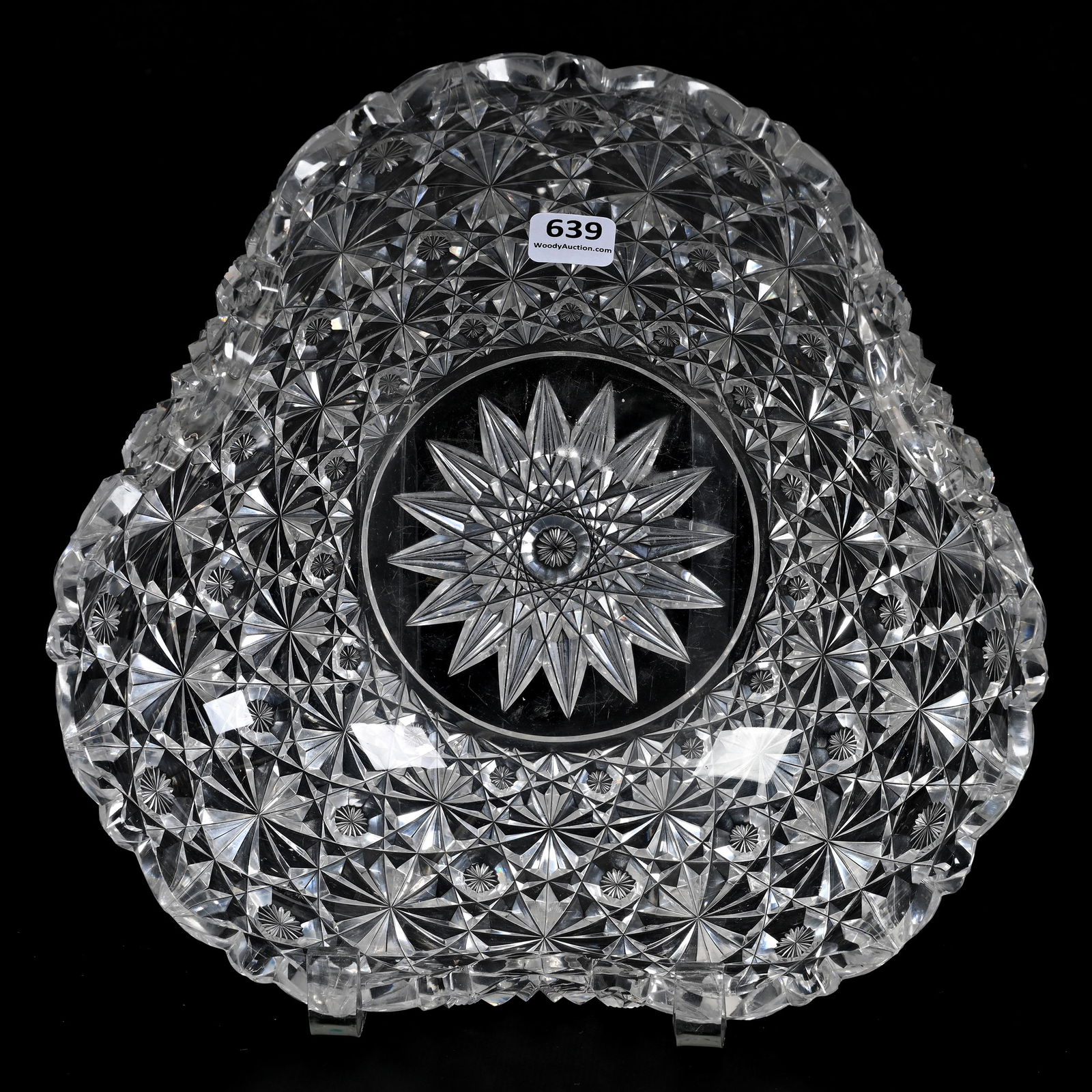 Bowl, Triangular, American Brilliant Cut Glass (1 of 2)